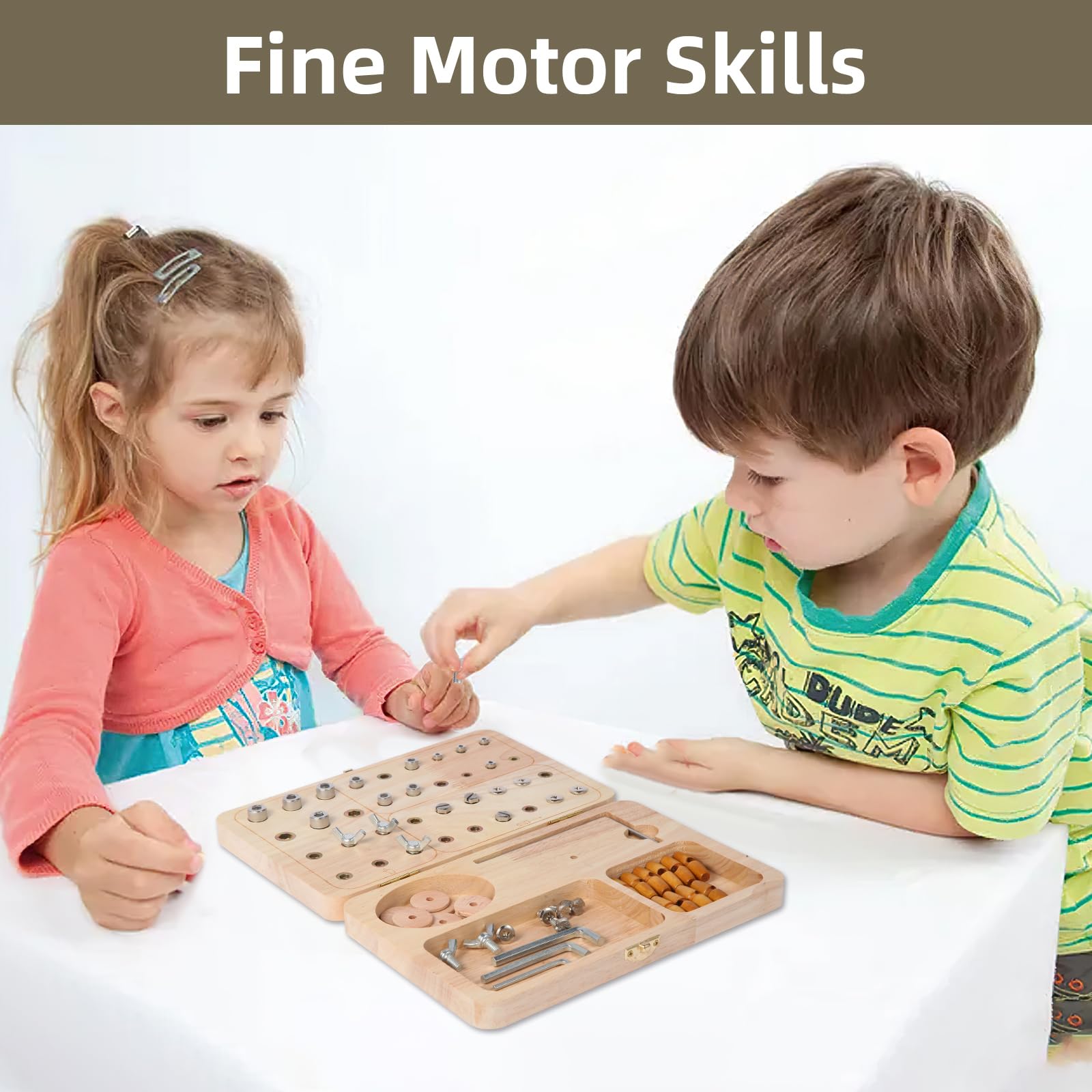 Upgraded 36-Hole Wooden Pegboard for Finger Dexterity & Motor Skills — Amazon image 7