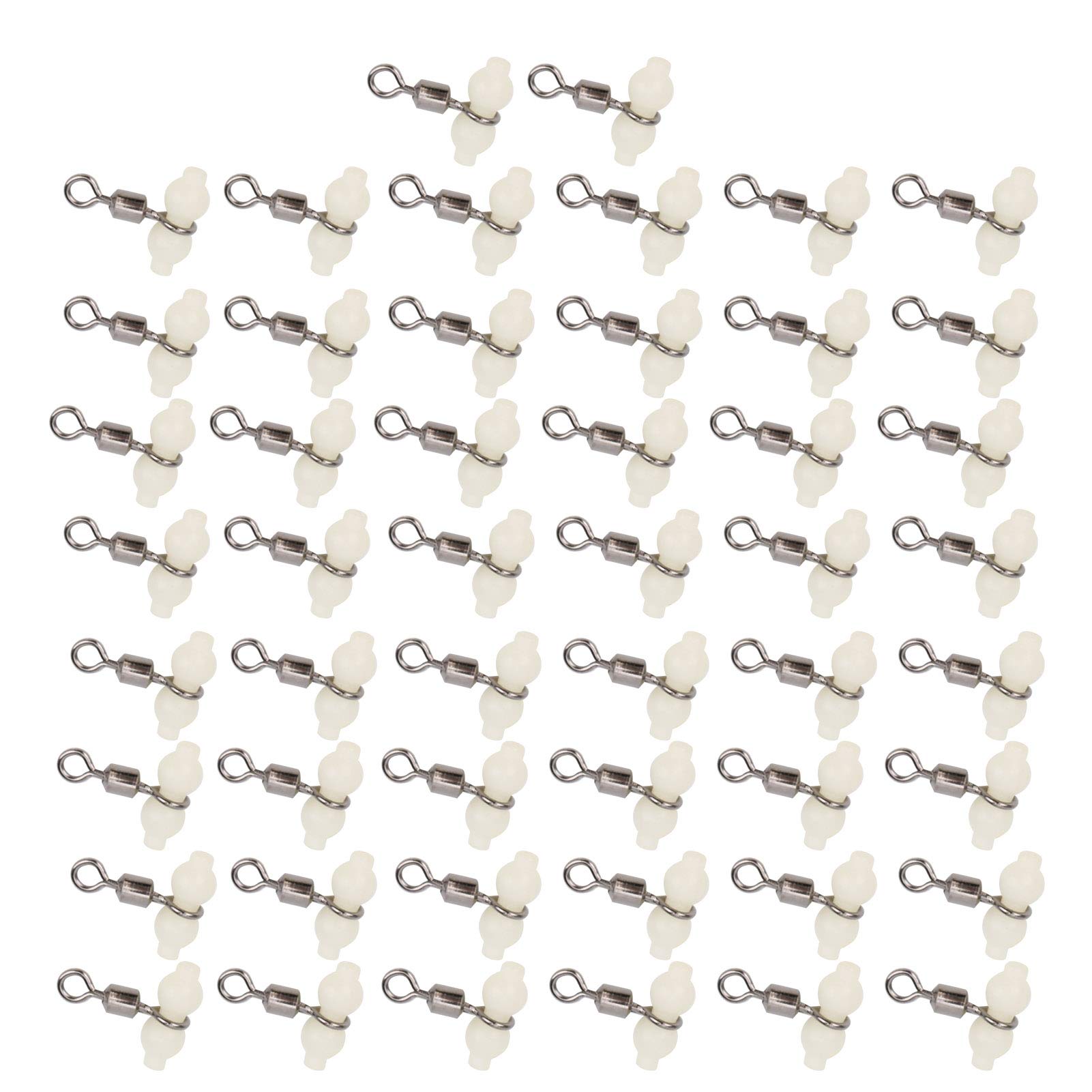 Gourd Swivel 50Pcs Accessorio da Pesca Leggero a Forma di T Girelle da Pesca Flessibili a Forma di 8 per la Pesca