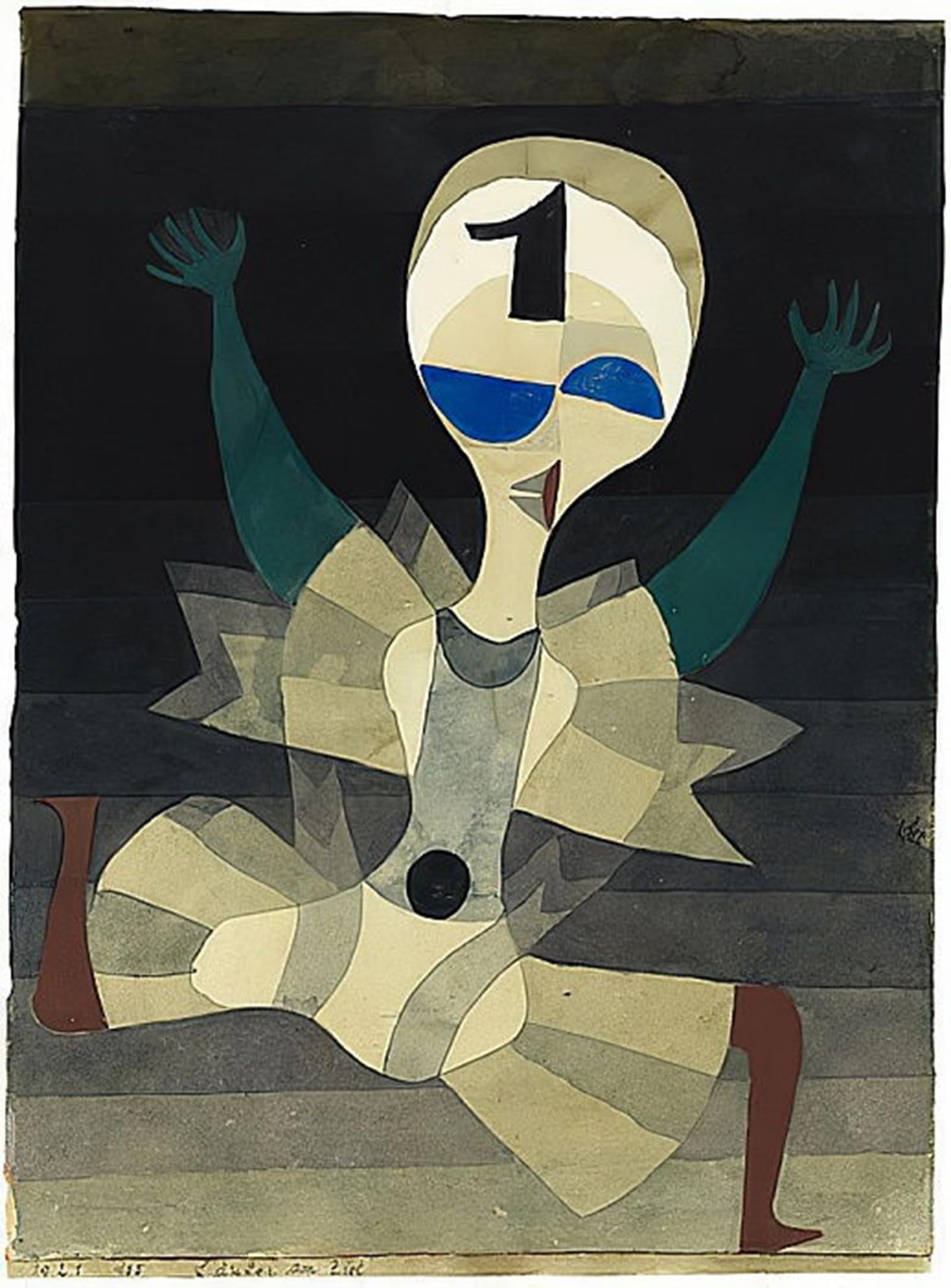 SERENDIPITP Aesthetic Poster Photo Wall Print Retro Picture Runner At the Goal Runner At the Goal by Paul Klee Modern Wall Artwork for Home Decor 60x90cm