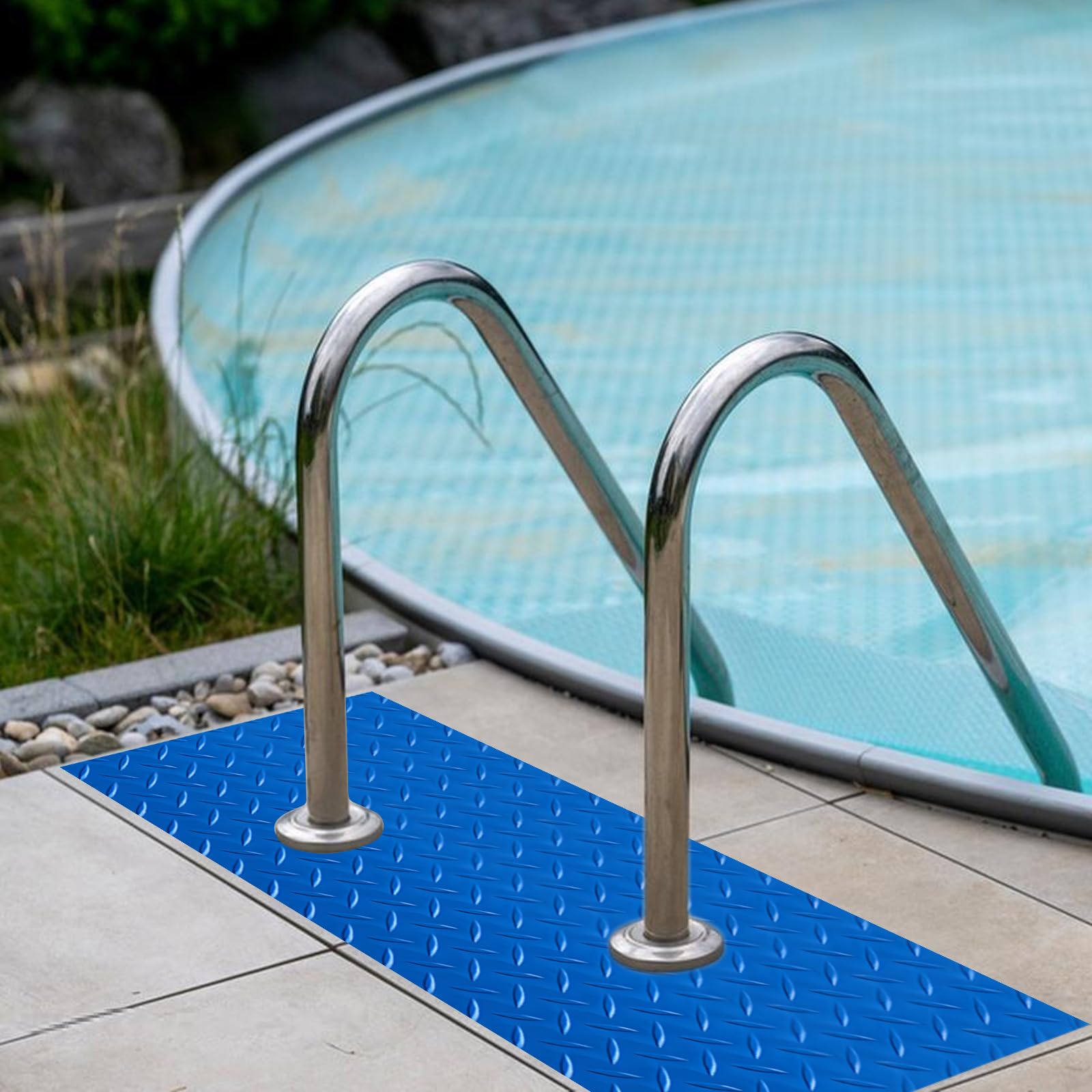 3 unidades de alfombrilla para escalera de piscina: 90 x 23 cm, alfombrilla protectora para piscina, alfombrilla antideslizante con textura antideslizante para pasos, escaleras, escaleras