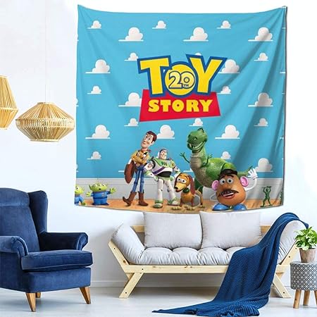 Amazon Co Jp タペストリー Toy Story トイ ストーリー1 おしゃれ 多機能壁掛け ベッドルーム 装飾用品 リビングルーム ポスター 背景布 モダンなアート 壁画 模様替え 部屋 窓カーテン 個性ギフト 新居祝い150 150cm ホーム キッチン