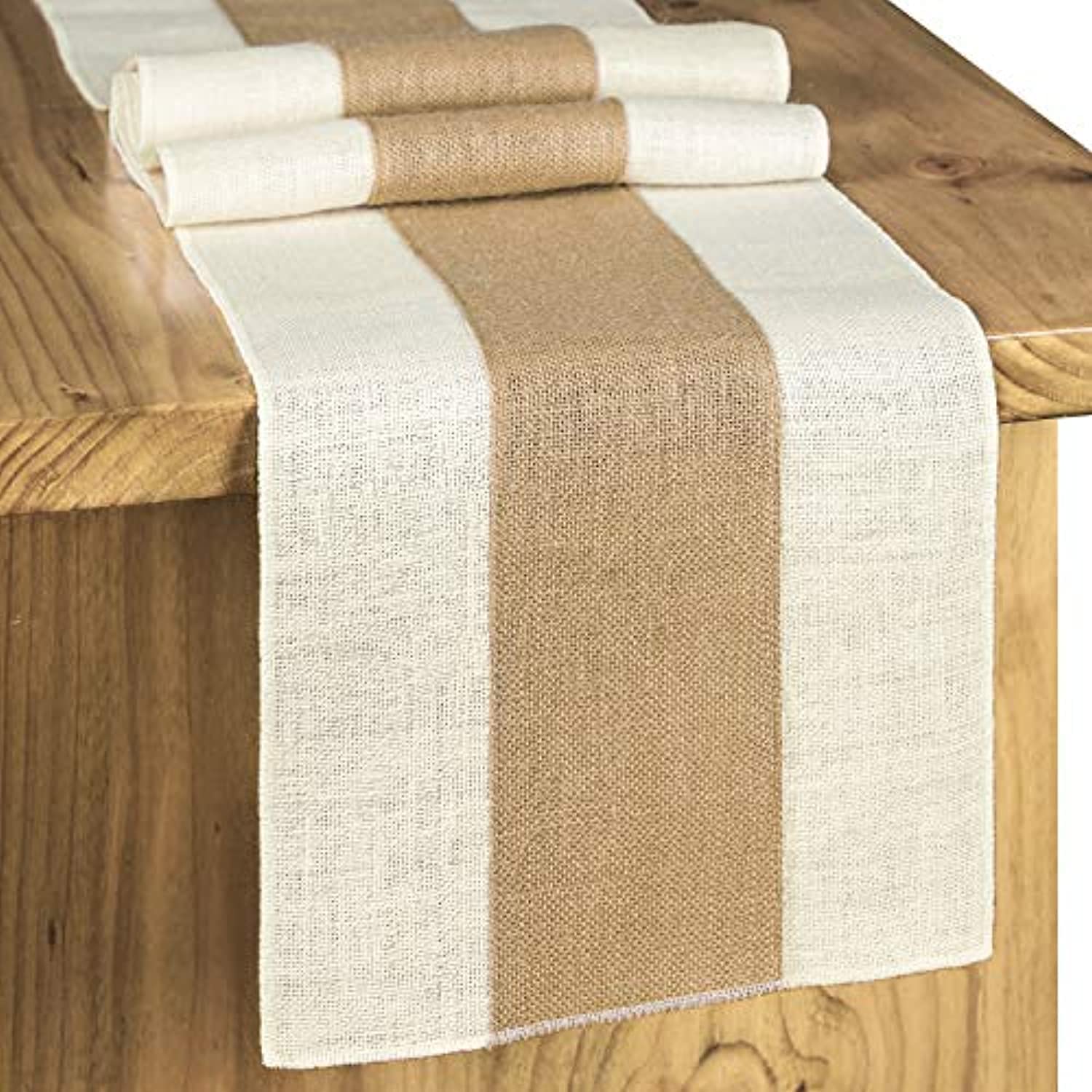 Runner Runner da tavolo in cotone Boho for matrimonio, addio al nubilato, casa rustica, arredamento pranzo in fattoria(WHITE,30x275cm)
