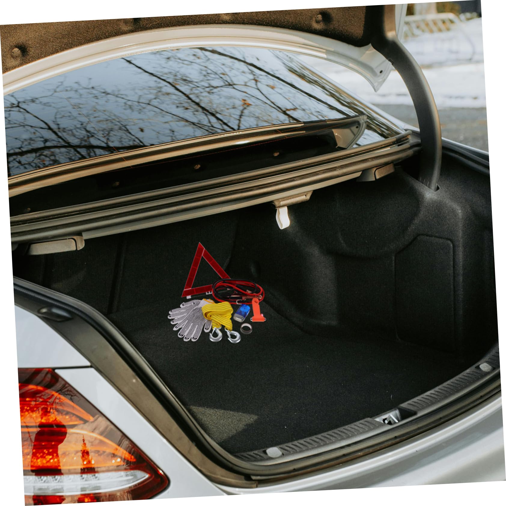 Kit Attrezzi Auto Emergenza, Kit Multiuso in Abs, Gomma, Metallo e Tessuto, Pratico per Controlli Veicolo