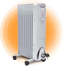 Johannson Radiateur Bain d'Huile 2000 Watts | Radiateur Électrique 9 Éléments | avec Protection Surchauffe | Radiateur Électriques Mobile | 3 Niveaux de Chauffage | Radiateur avec Thermostat