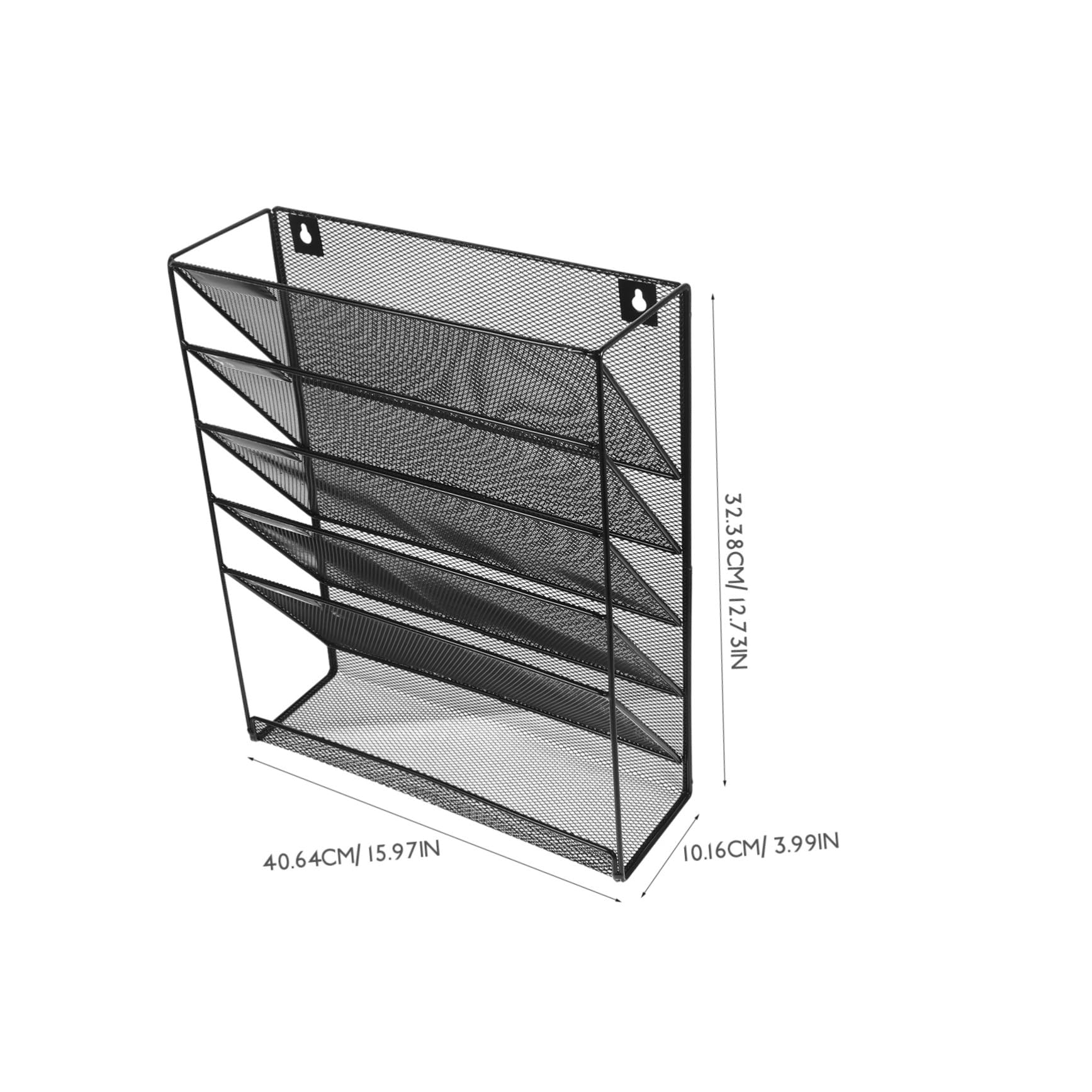 Organizador de Documentos de Pared Apilable de Hierro con Compartimentos Soporte para Archivos y Cartas Diseño Compacto y Resistente para Oficina y Hogar Color Negro