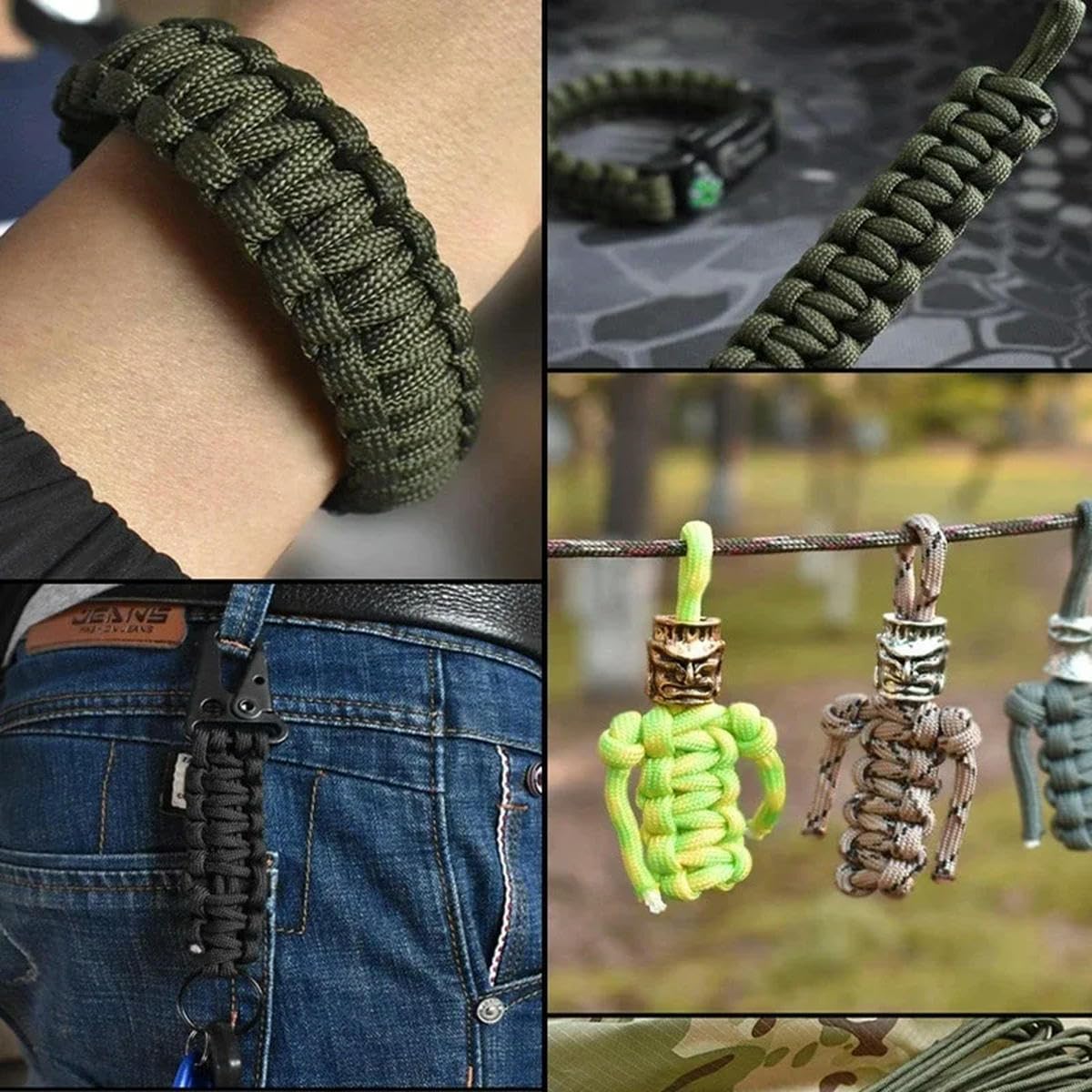Nylon-Seil Fallschirmschnur, 4 mm 9 Ständer Kerne Paracord for Fallschirmschnur Lanyard Camping Klettern Camping Seil Wandern Wäscheleine 5 Meter 10 Meter 20 Meter 30 Meter