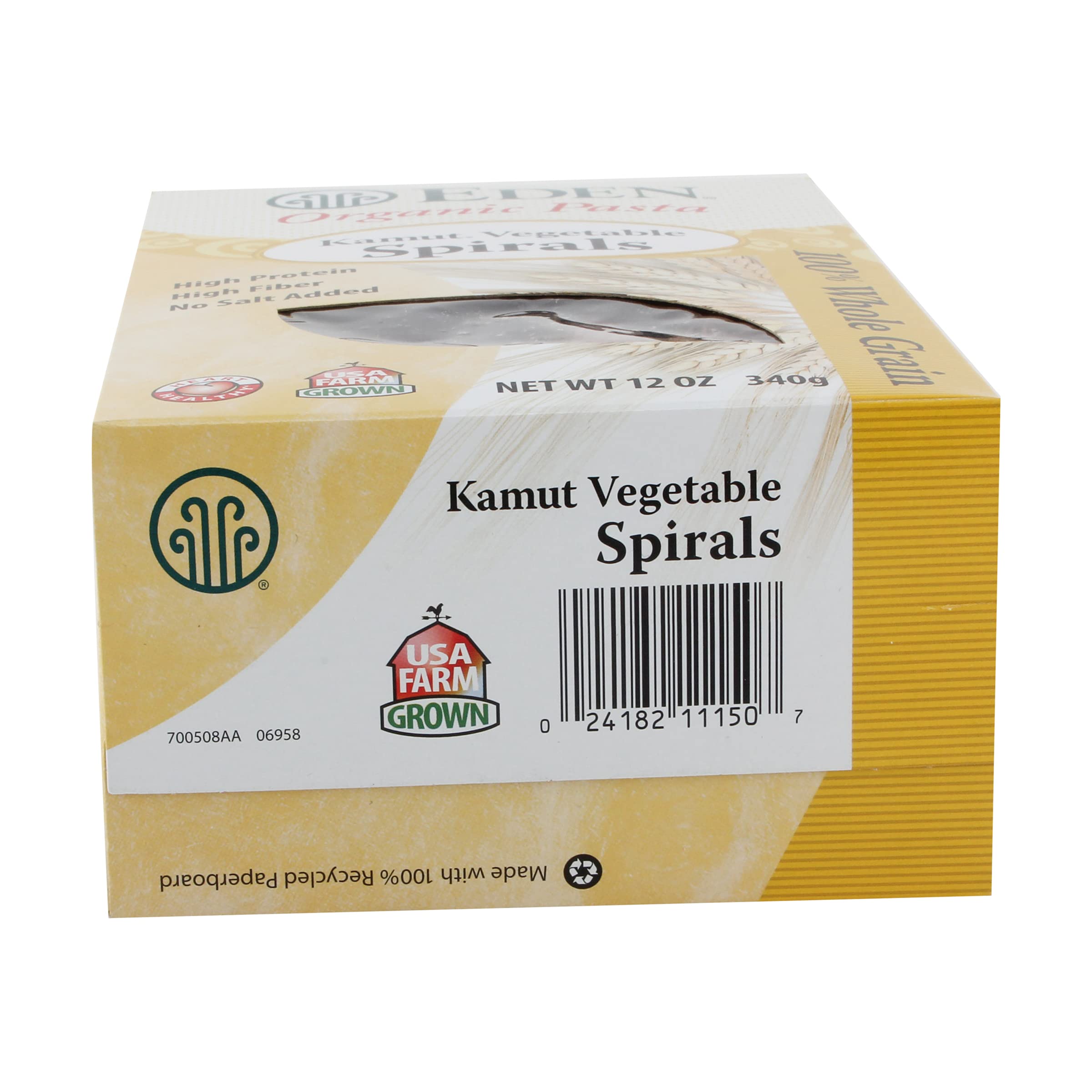Eden Organic Kamut Vegetable Spirals, 12 oz, 100% Whole Grain, Non-GMO, thumbnail 4