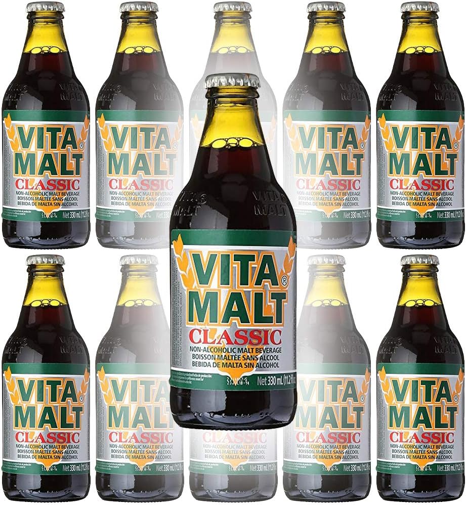 Vita Malt Classic, Non-Alcoholic Malt Beverage, 11oz Glass Bottle (Pack of 10, Total of 110 Fl Oz)
