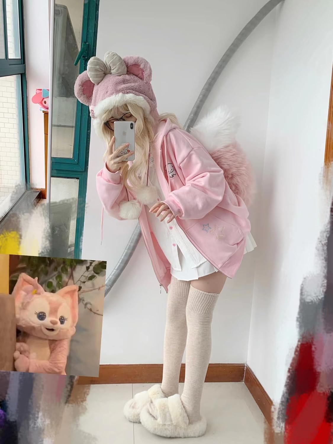 Kawaii Zip Up Hoodie Women Cute Cartoon Embroidery Oversized Pullover Sweatshirt Harajuku Kawaii Hooded Top - Image 5