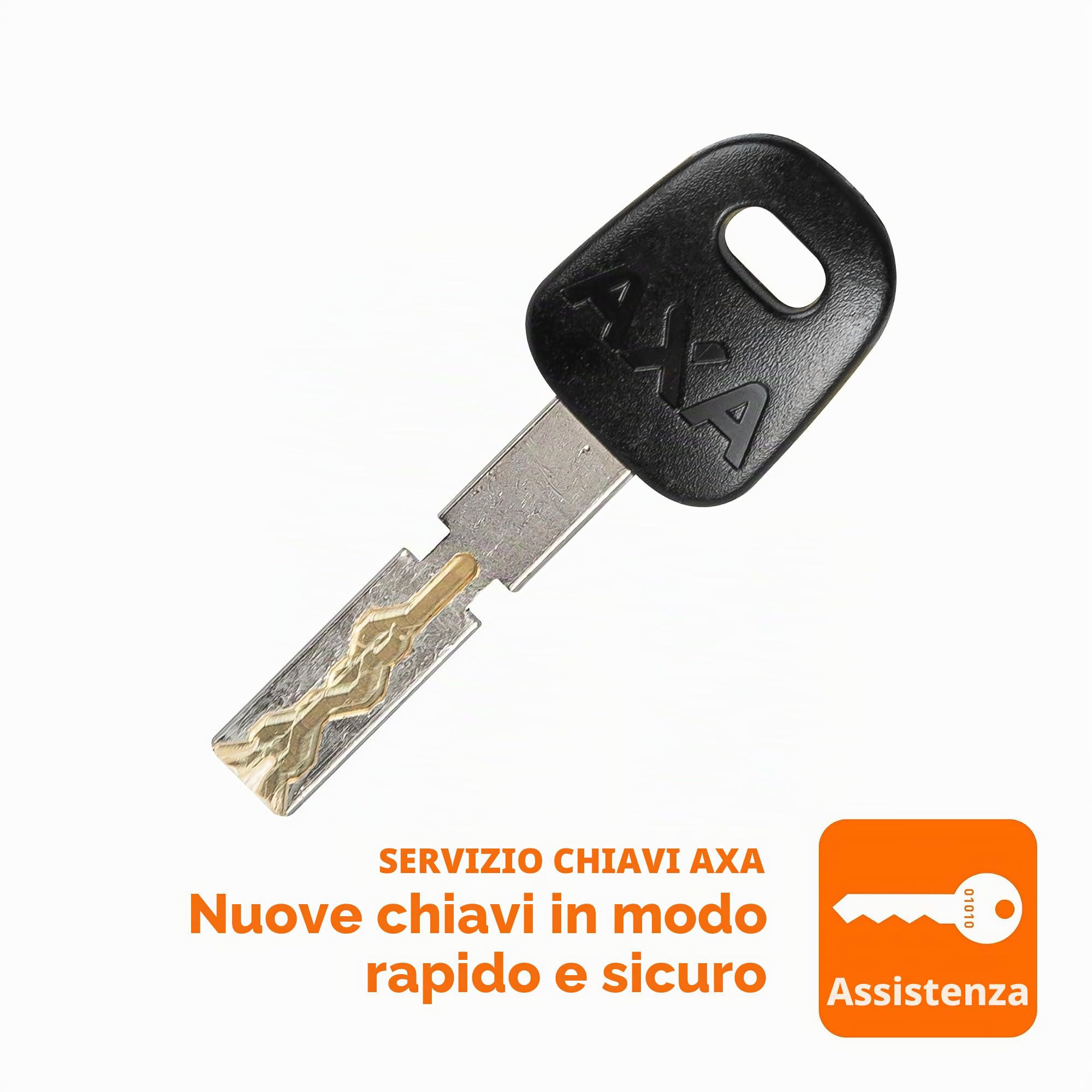 AXA Blocco XXL - Lucchetto a telaio retrattile - Lucchetto per bicicletta - Livello di sicurezza 12 - Catena da infilare compatibile - Adatto per biciclette elettriche - Per pneumatici larghi - Chiave