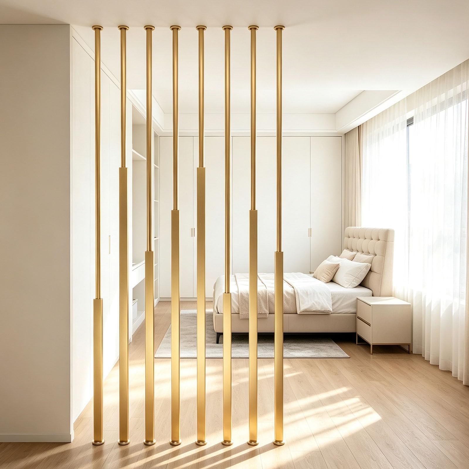 Claustra Métal 6 Pcs, Cloison du Plafond au Sol