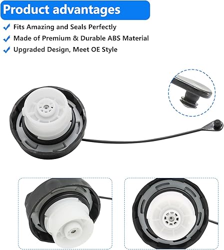Miniatura 6 de Tapa de combustible de repuesto 1711A004, tapa de depósito de combustible compatible con Mitsubishi Eclipse 2004-2012 Eclipse 2004-2008 Endeavor y
