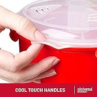 Vista 3 de Sistema Microwave Collection Rice Cooker, 87.2 oz./2.6 L, Red