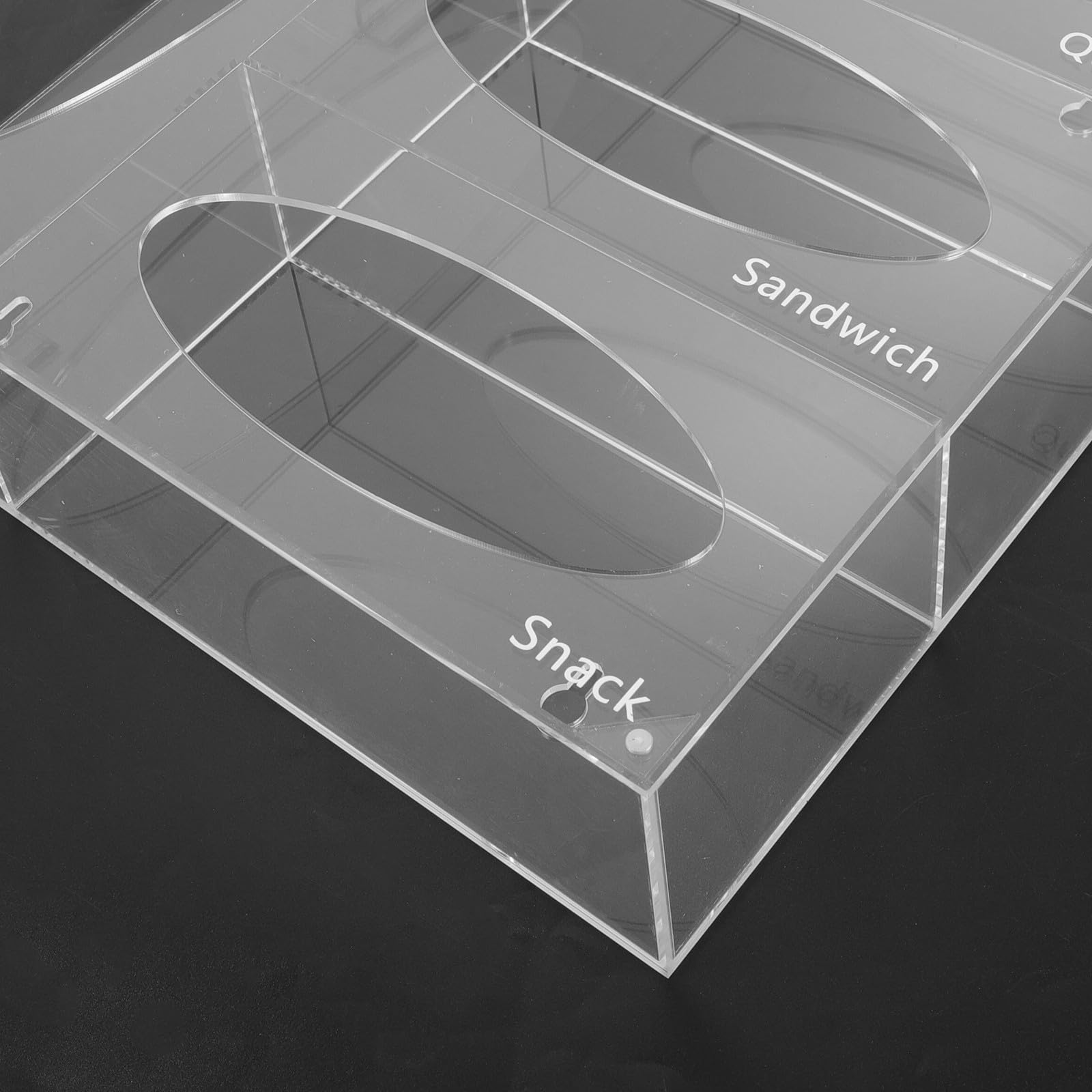 Alasum Dispenser da Parete Facile Visibilità in Acrilico Trasparente per Guanti Multifunzione Stile Minimalista per Laboratorio e Spazi Professionali