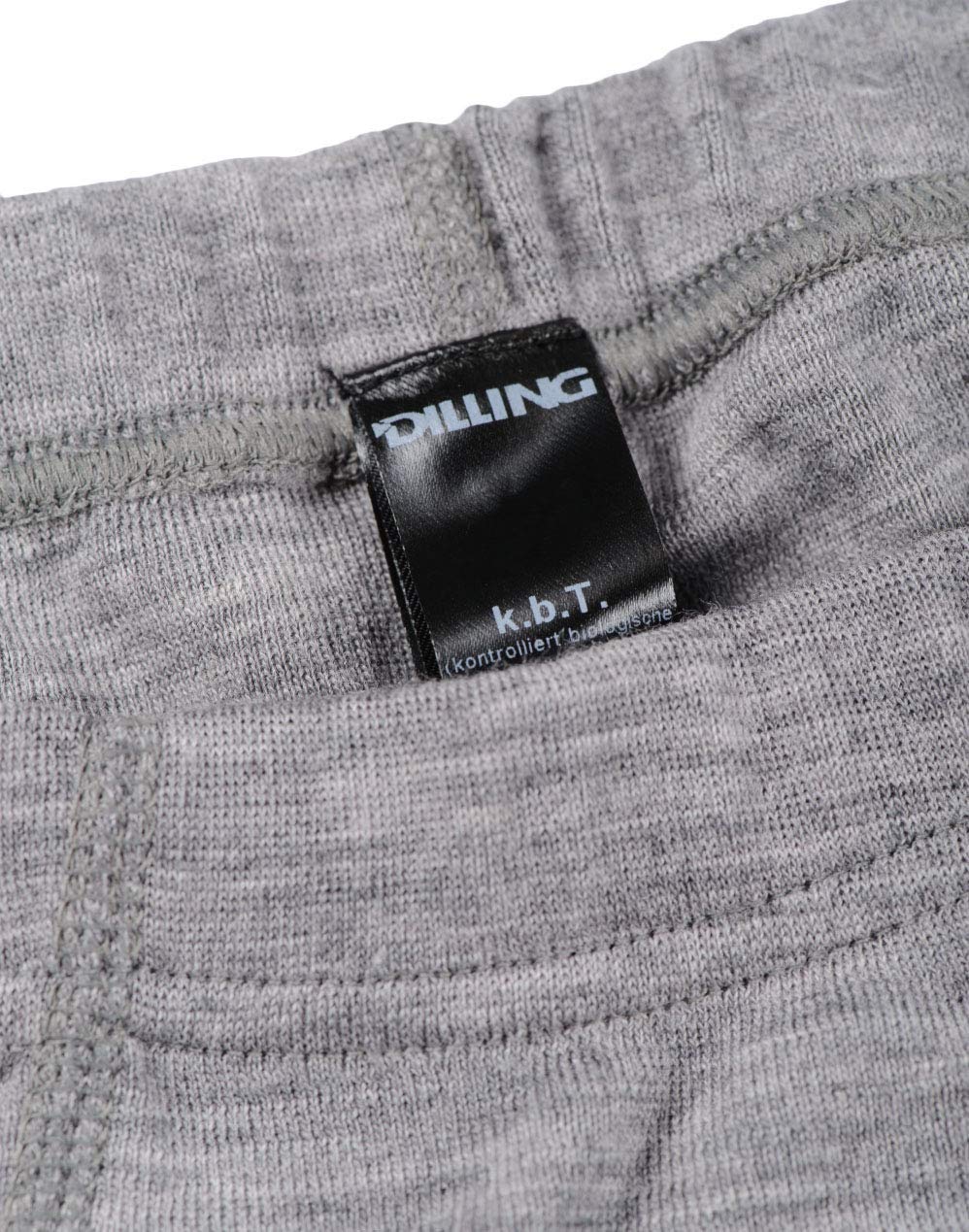 DILLING Caleçon Long avec Braguette en Laine de mérinos pour Homme Mélange de Gris XL