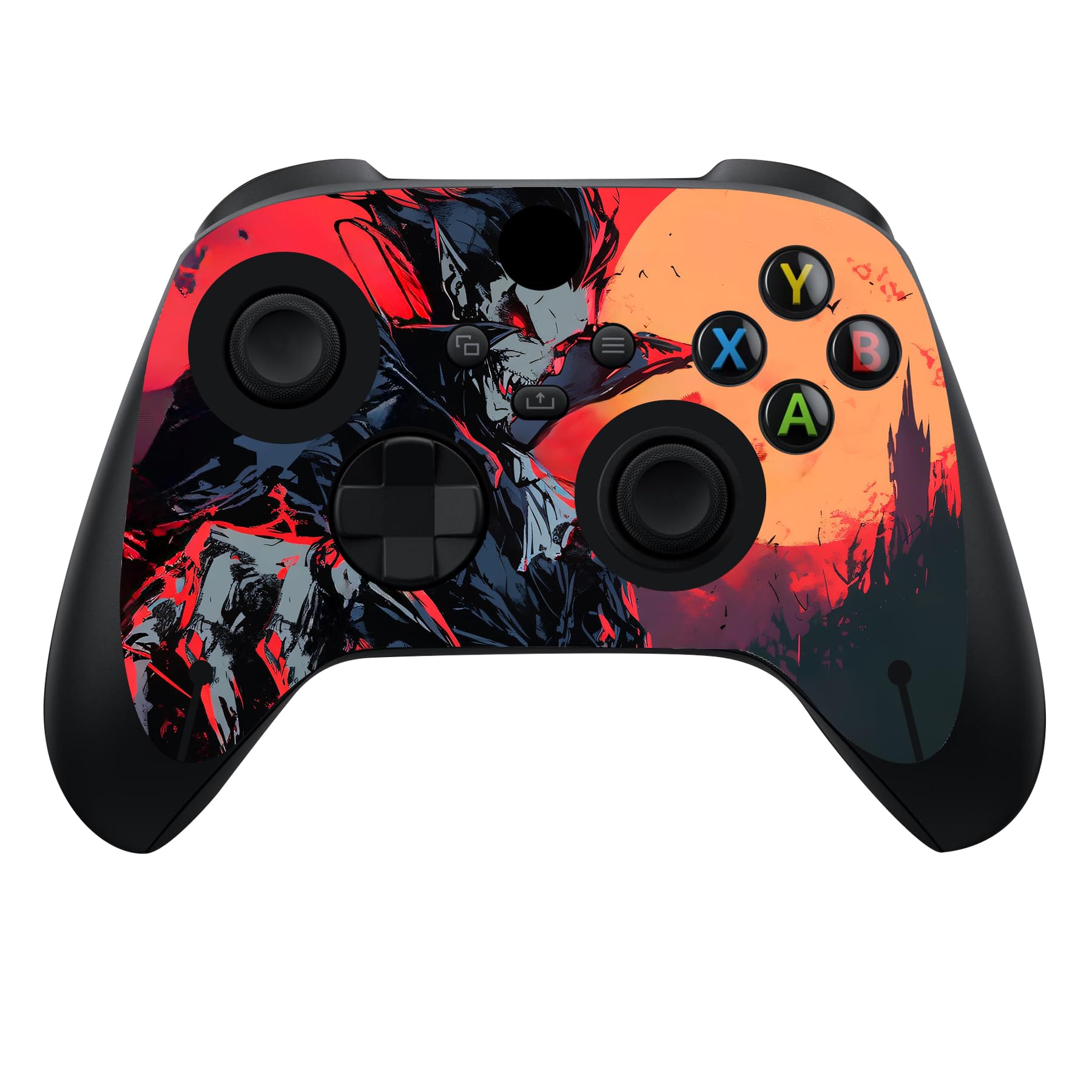 playvital Autocollant Manette pour Xbox Series X Accessoires Protection,Stickers pour Xbox Series X Console Skin-Vampire Lune de Sang - 4