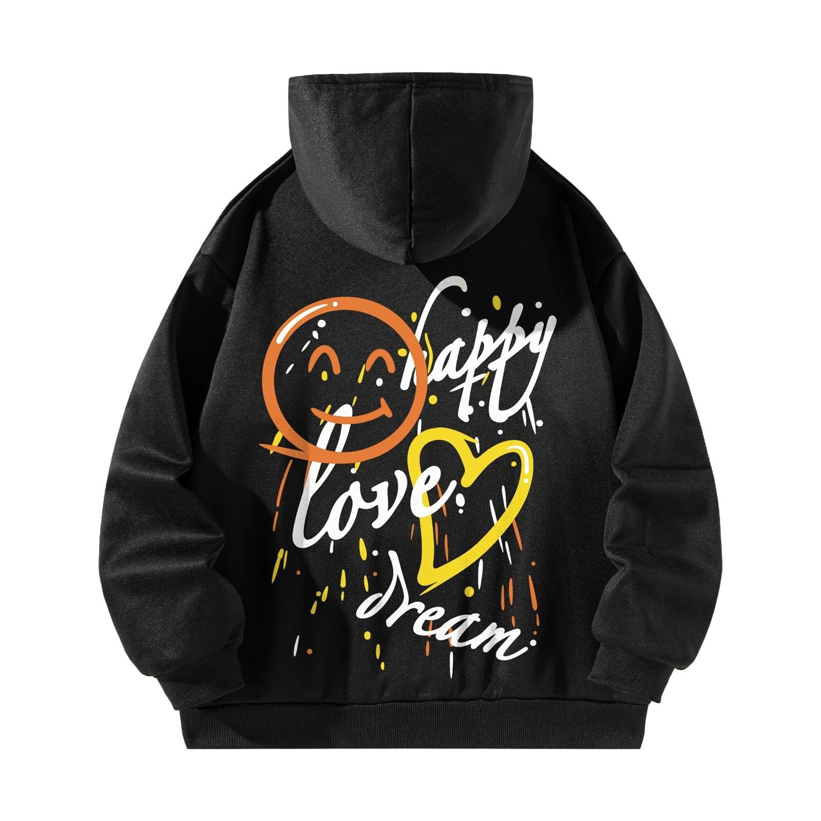 Hooded Sweatshirt Trendy Long Sleeve Hoodie for Travel Teen Daily Wear M Black|Clothing Shoes & Accessories | Womens Clothing | Sweats & Hoodies-image-37