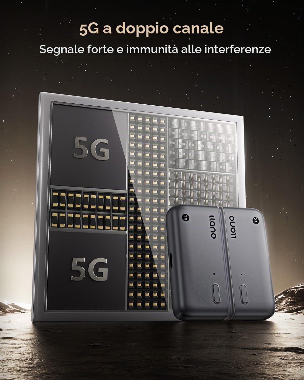 Ilano S850 USB-C Trasmettitore e Ricevitore HDMI Wireless, Ingresso Ultra 4K Uscita 1080P@60Hz, 50M, 5G+2.4G, Plug & Play per Telefono, Tablet, Laptop, PC, Monitor, Proiettore, TV Box, ecc(Nero)