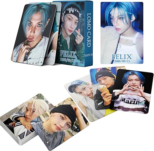 FOURBOM Félix - Juego de tarjetas fotográficas Félix para niños callejeros, 55 unidades, tarjetas fotográficas Félix, regalo para fanáticos,