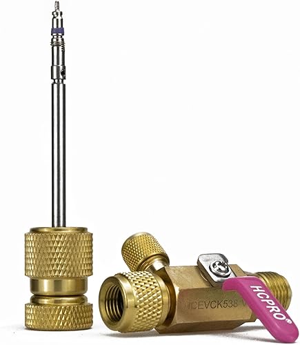 Miniatura 4 de HCPRO Kit de evacuación de doble fuerza, manguera de 38 pulgadas y 6 pies con herramienta de extracción de núcleo de válvula nominal de vacío, 516