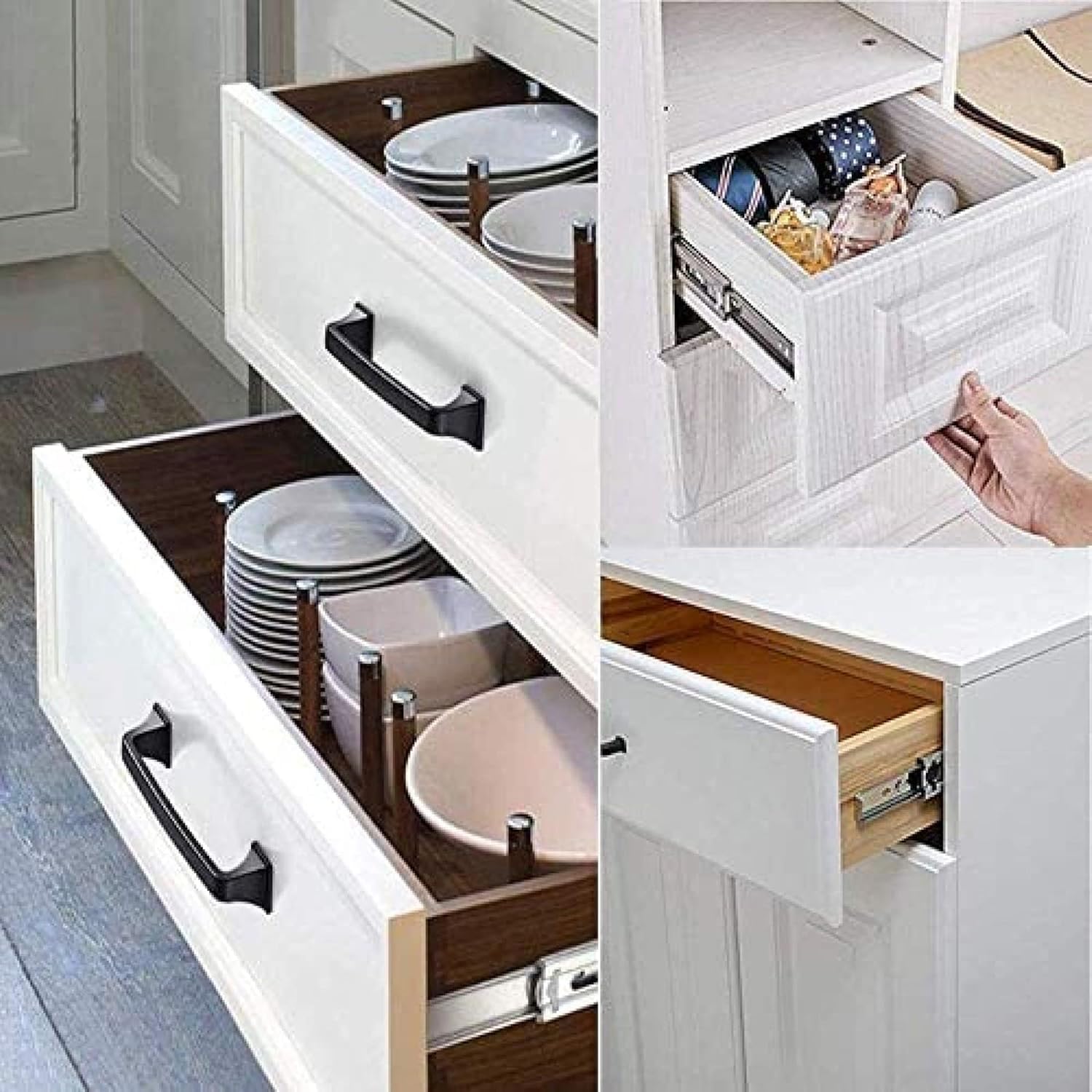 Heavy-Duty Cushioned Closing Drawer Runners Push-to-Open Mechanism(22in(550mm))