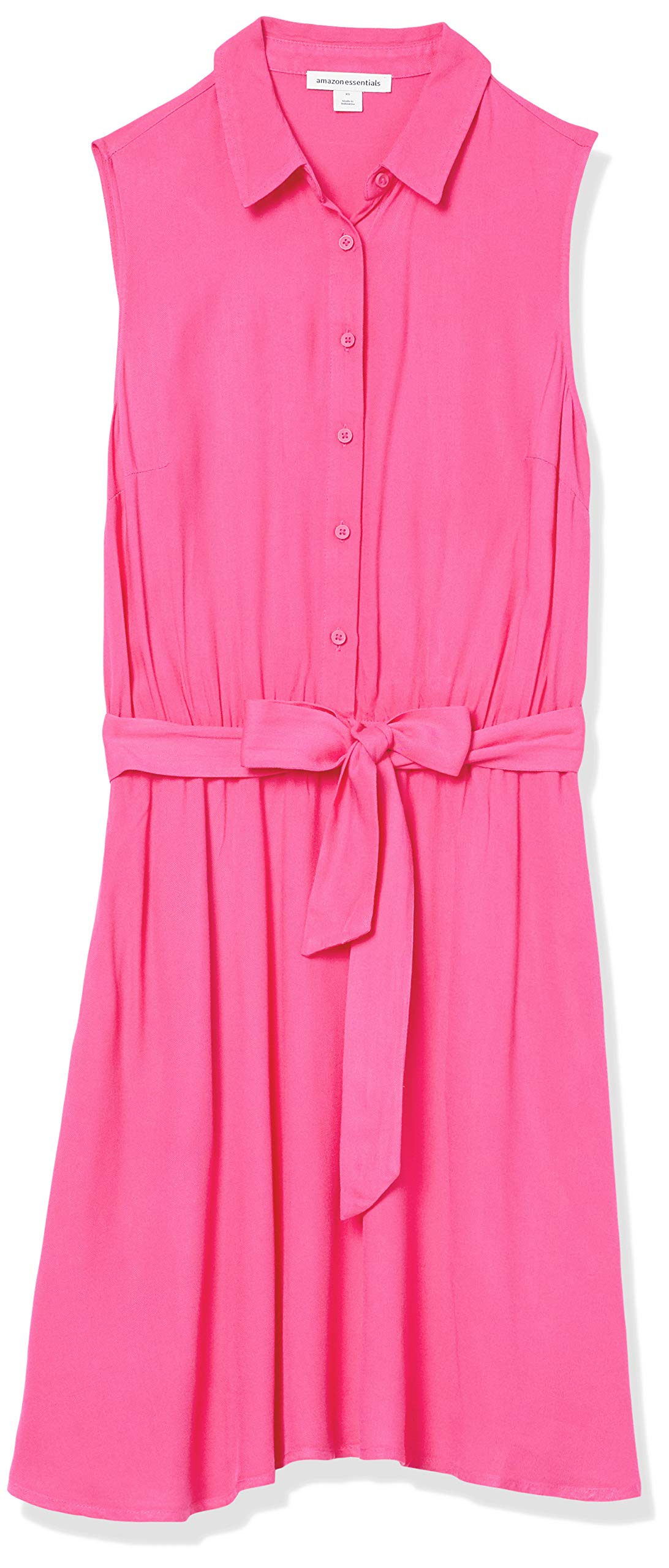 Amazon Essentials Abito Chemisier Senza Maniche in Tessuto dalla vestibilità Comoda Donna