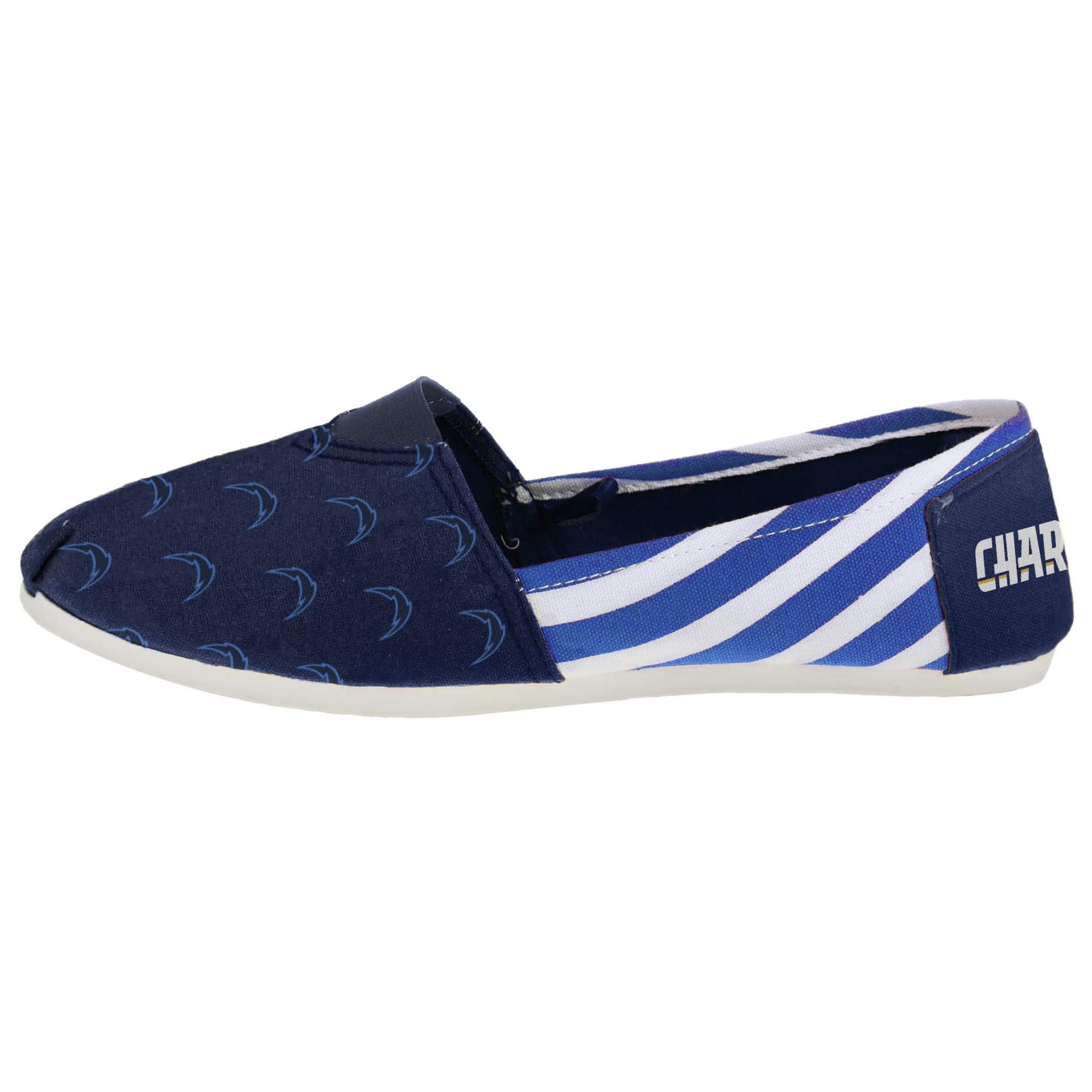 FOCO Women's NFL Team Logo Ladies Fashion Slip On Canvas Shoes