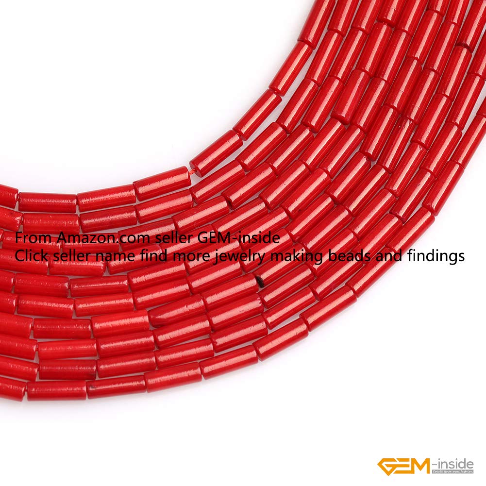 Cuentas Sueltas De Coral Rojo De 4x8 Mm: Color Vibrante, Ideales Para Manualidades Y Bisutería, Compra A Granel Y Ahorra