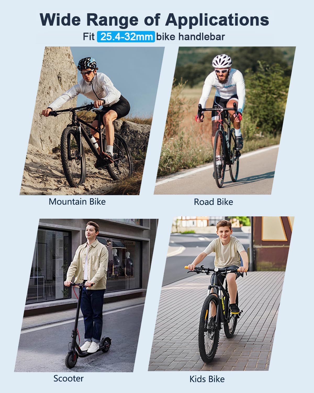 Clacson per bicicletta da 120 dB, con antifurto, clacson elettrico con telecomando wireless USB-C ricaricabile e montaggio a sospensione, campanello per bici per adulti e bambini, scooter