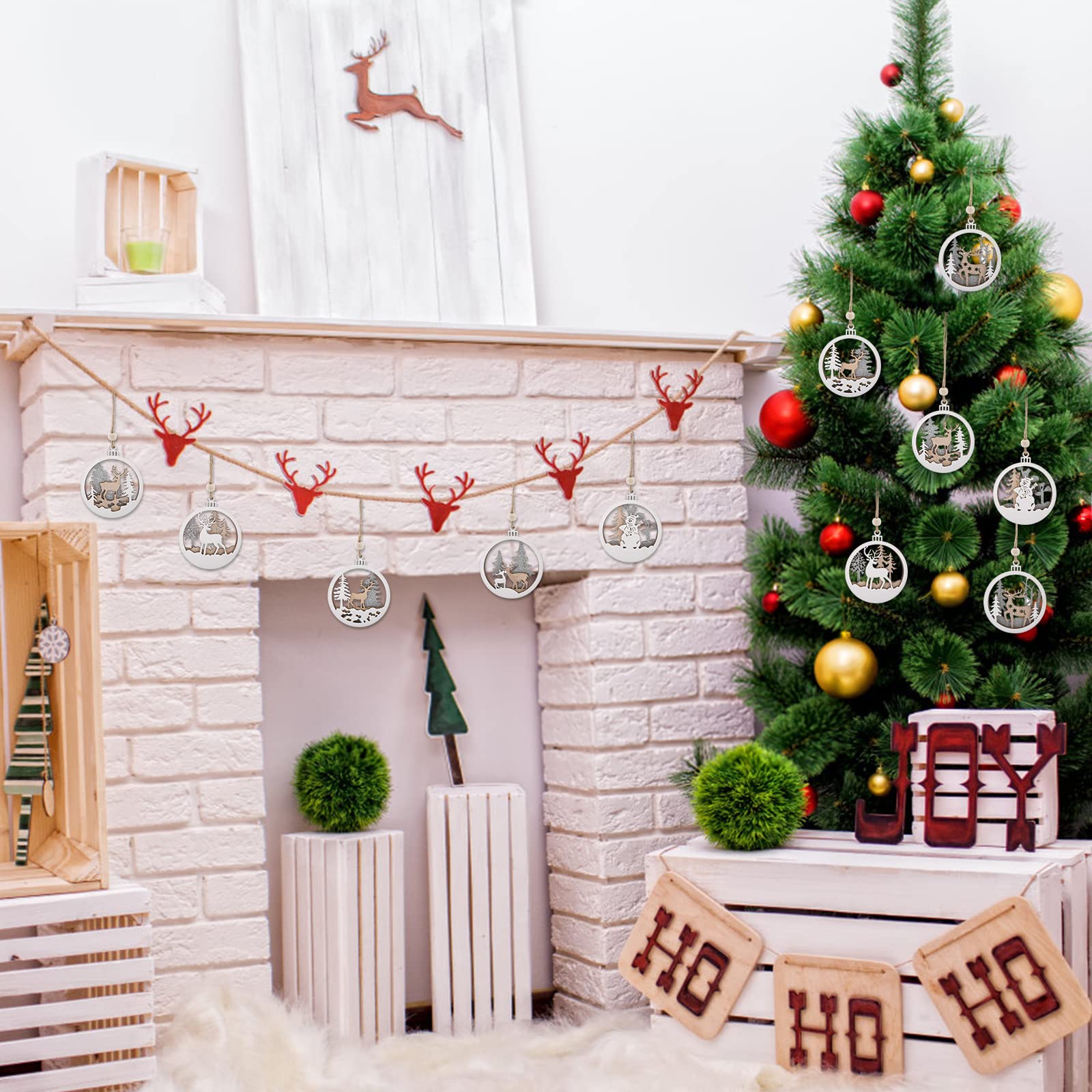 BESTOYARD 6 Piezas Adornos De Navidad Decoración Colgante Del árbol De