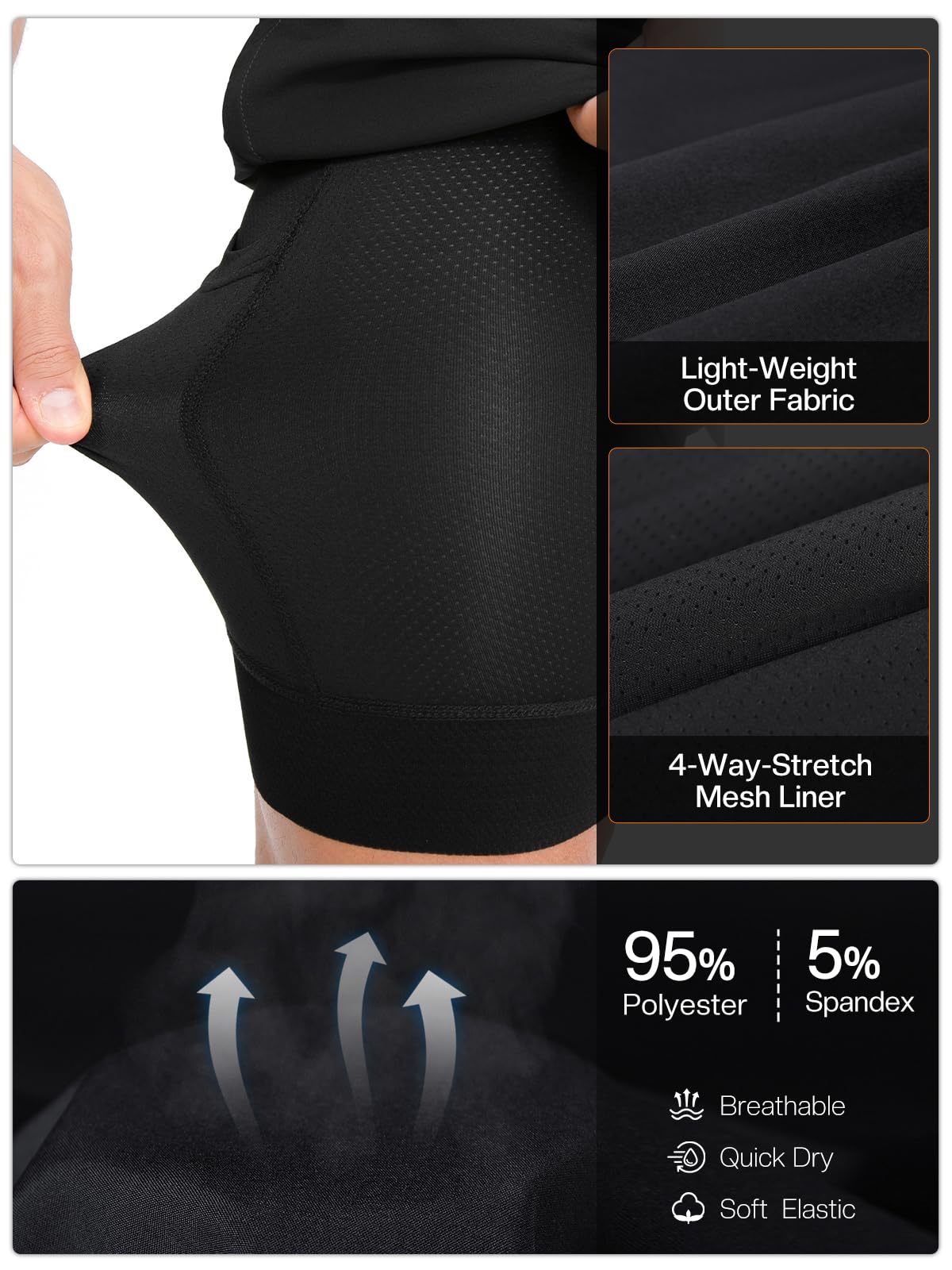 Pantalons de Cyclisme Hommes Coupe Ample Rembourrée Short VTT