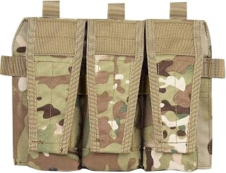 Detachable Flap Flat Triple Mag Pouch 5.56 M4 MOLLE Panel Airsoft Accessories for AVS JPC Vest - WarmHeartting