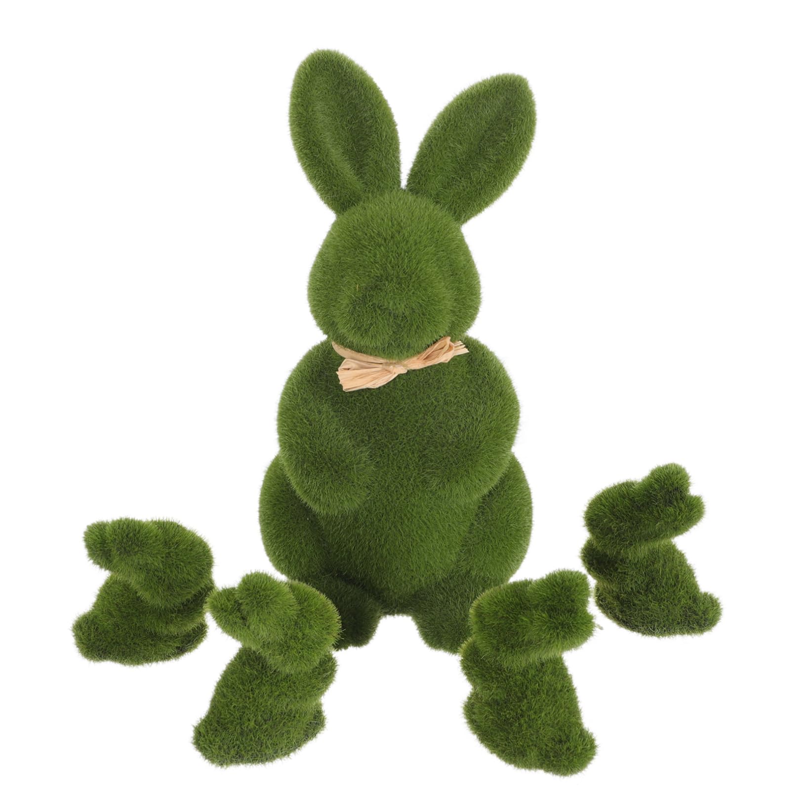 Cabilock 2 Sätze Simulierte Kaninchendekoration Ostern Ammer Gartendekoration Hasenfiguren Dekoration Schlafzimmer Osterdekoration Hase Hasen-osterdeko Künstliches Moos Green 5 Stücke * 2