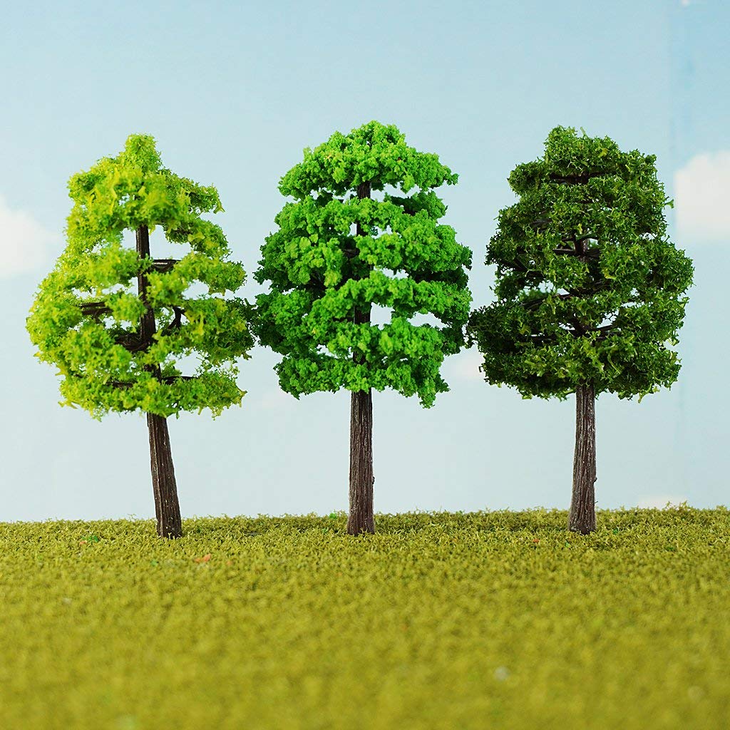 Lot de 70pcs Arbre Miniature Plantes Arbre Modèle, modèle Paysage, l'Architecture Arbres, Trains Railways Paysage Ho OO Z TT Multi Scale
