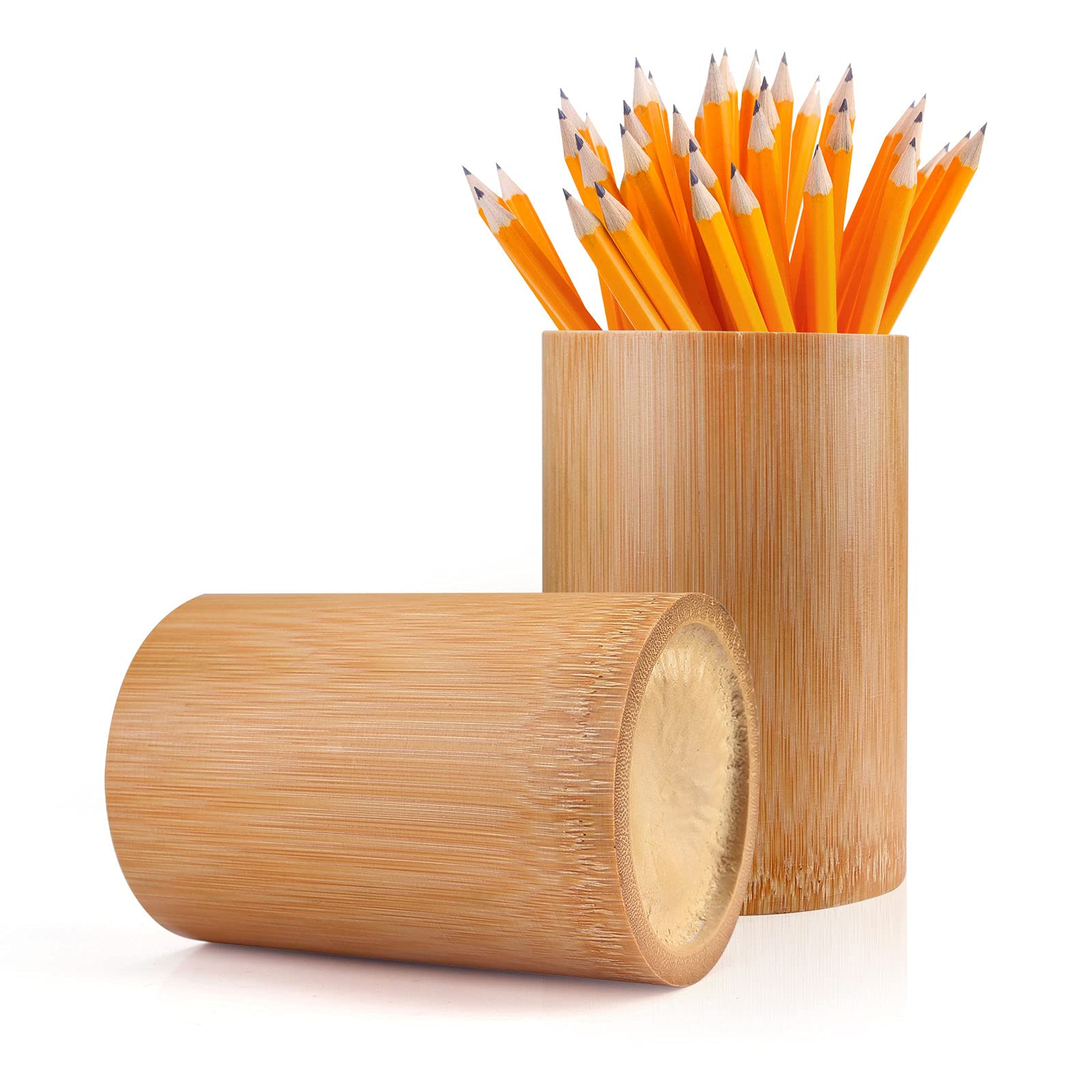 Buy Bamboo Pen Holder, Desk Pen Pencil Holder Stand Multi Purpose Use