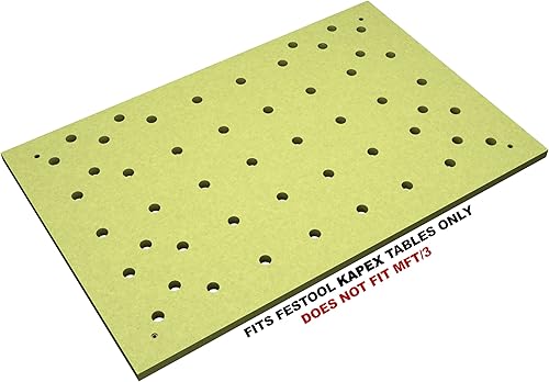 TrunkWorks Parte superior perforada de repuesto MFT compatible con mesas Kapex 495465 (tamaño del agujero optimizado para perros OEM) - Fabricado en