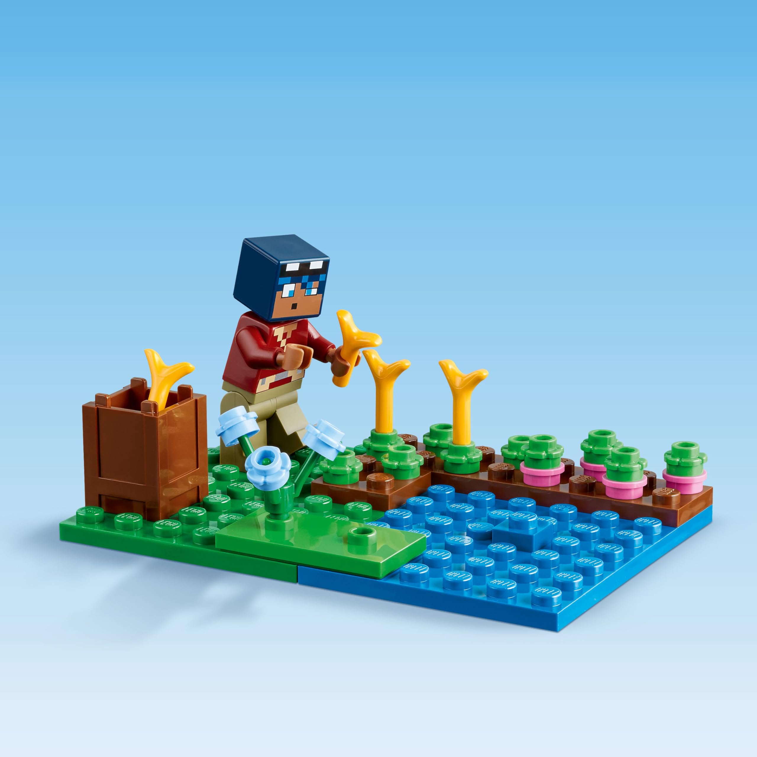 LEGO Minecraft Kurbağa Evi 21256-8 Yaş ve Üzeri Macera Oyunları Seven Çocuklar İçin Yaratıcı Oyuncak Yapım Seti, Doğum Günü Hediyesi Fikri (400 Parça)