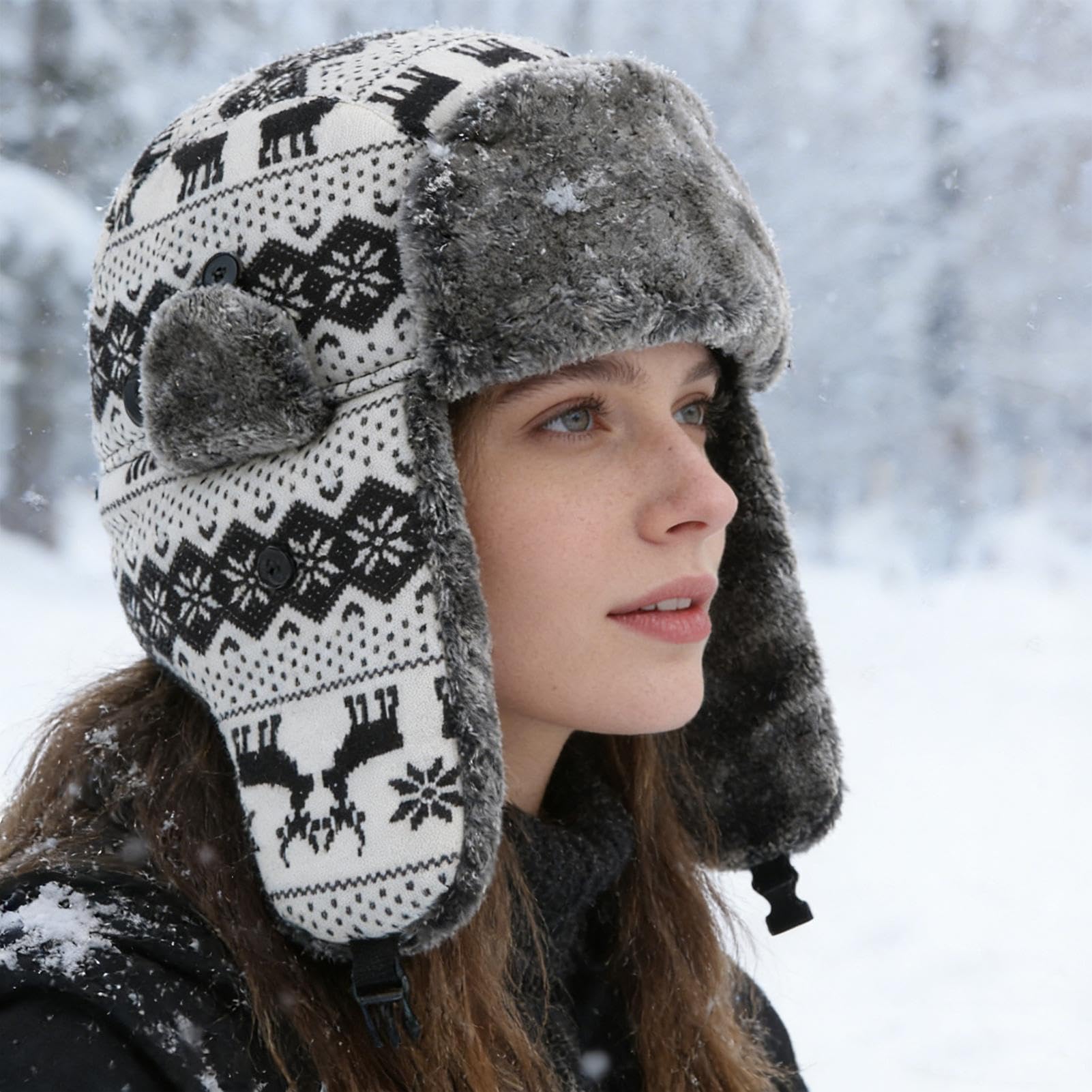 Zimowa Czapka Ushanka Odporna Na Wiatr Z Wtyczką USB I Klapami Na Uszy | Podgrzewana Czapka Na Zimę Do Dojazdów Jazdy Na Rowerze Spacerów Wędkowania Dla Kobiet Dorosłych Nastolatków Dla Niego I