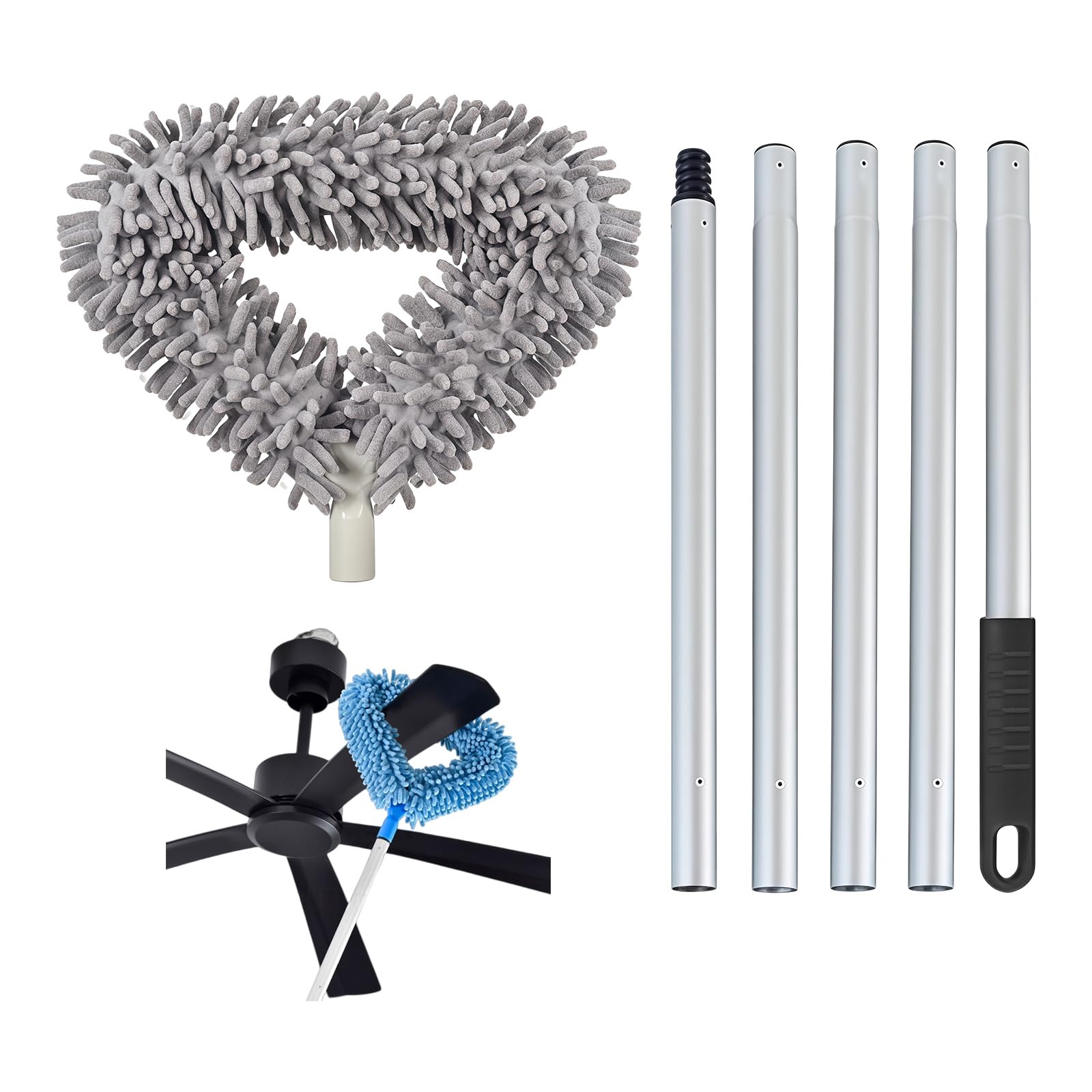 Xjdzineq Detachable Removal Tool Featuring Telescopic Handle for Home Maintenance Extendable Dusting Tool