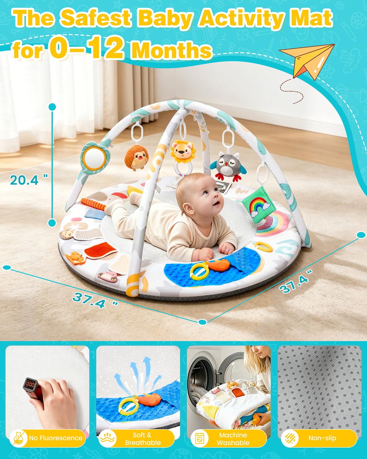 Baby-Spielmatte & große runde Spielmatte