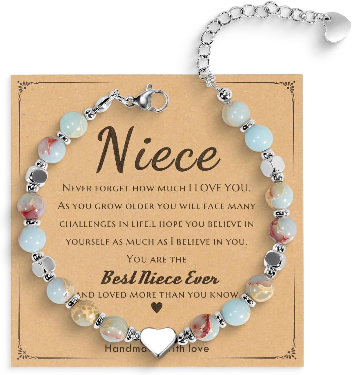 Women's Beaded Stretch Bracelets - Inspirational Sometimes You Forget You're Awesome Friendship Jewelry, Dainty Birthday Gift for Best Friends, Mom, Sister, Daughter