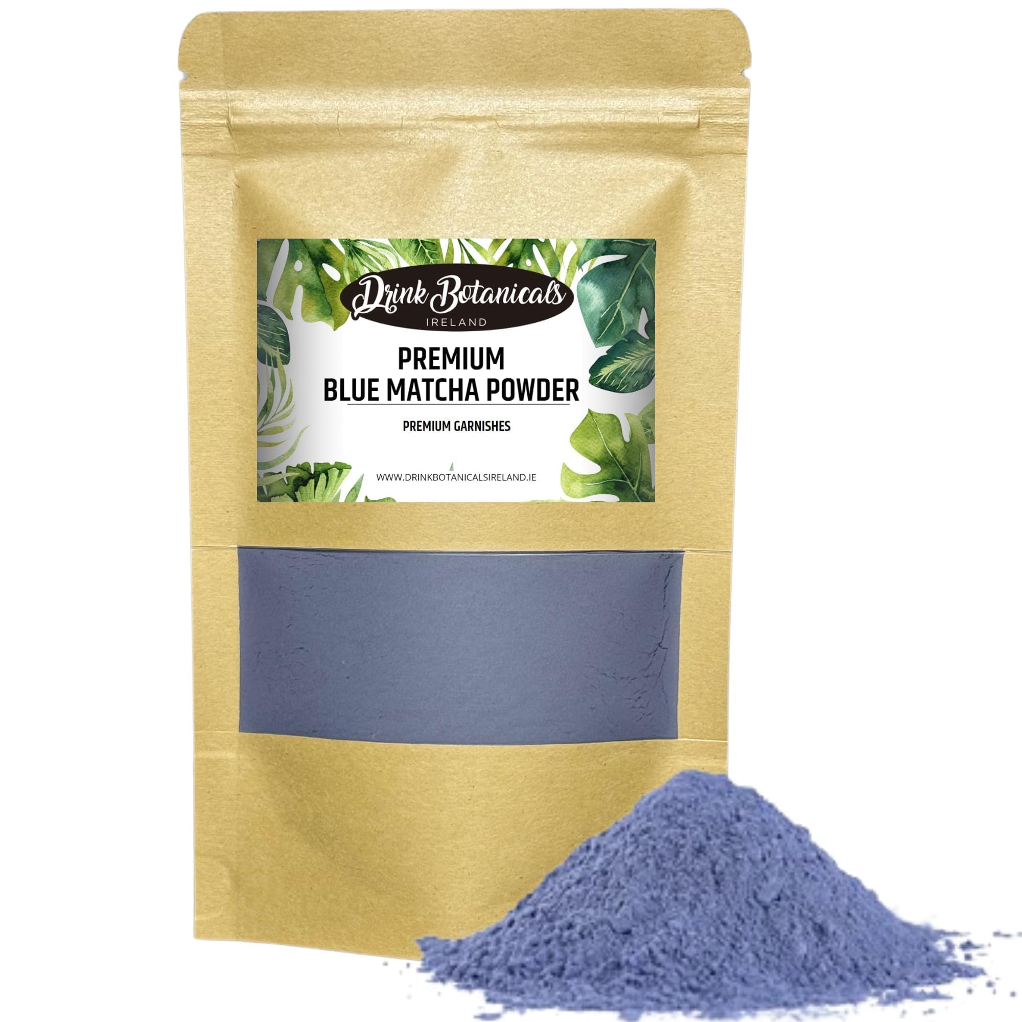 Drink Botanicals | Premium Grade Blue Matcha Powder | 45+Servings, 45 Grams,1.058 Oz | Blue Matcha Caffè Coffee Latte, Tea, Baking Blue Food Colouring, 100% Natural, Vegan, Gluten-Free