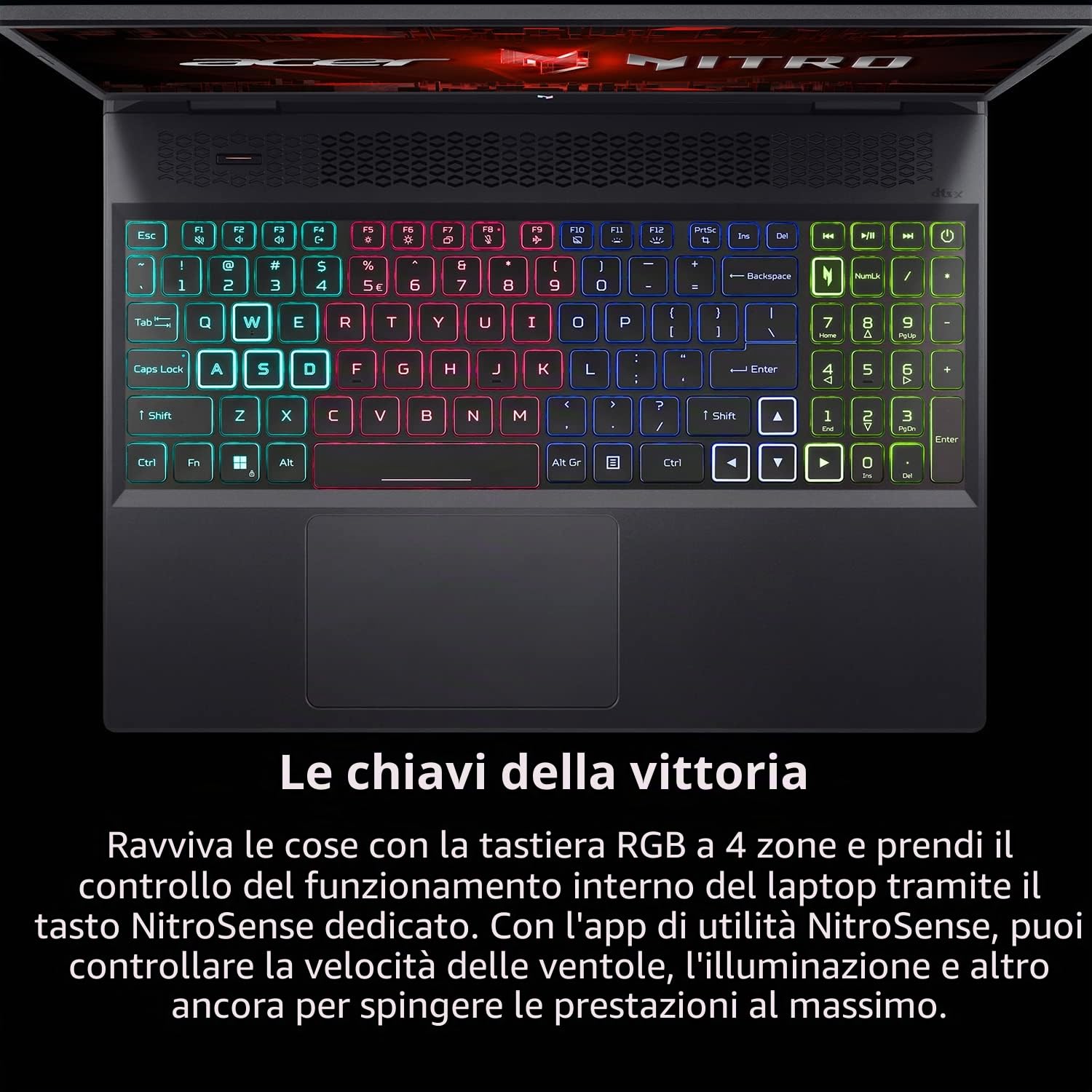 Acer Nitro 16 Laptop da gioco | CPU esagonale AMD Ryzen 5 7640HS | GPU NVIDIA GeForce RTX 4050 per laptop | Display WUXGA 165Hz IPS da 16 pollici | DDR5 da 8 GB | SSD Gen 4 da 512 GB |