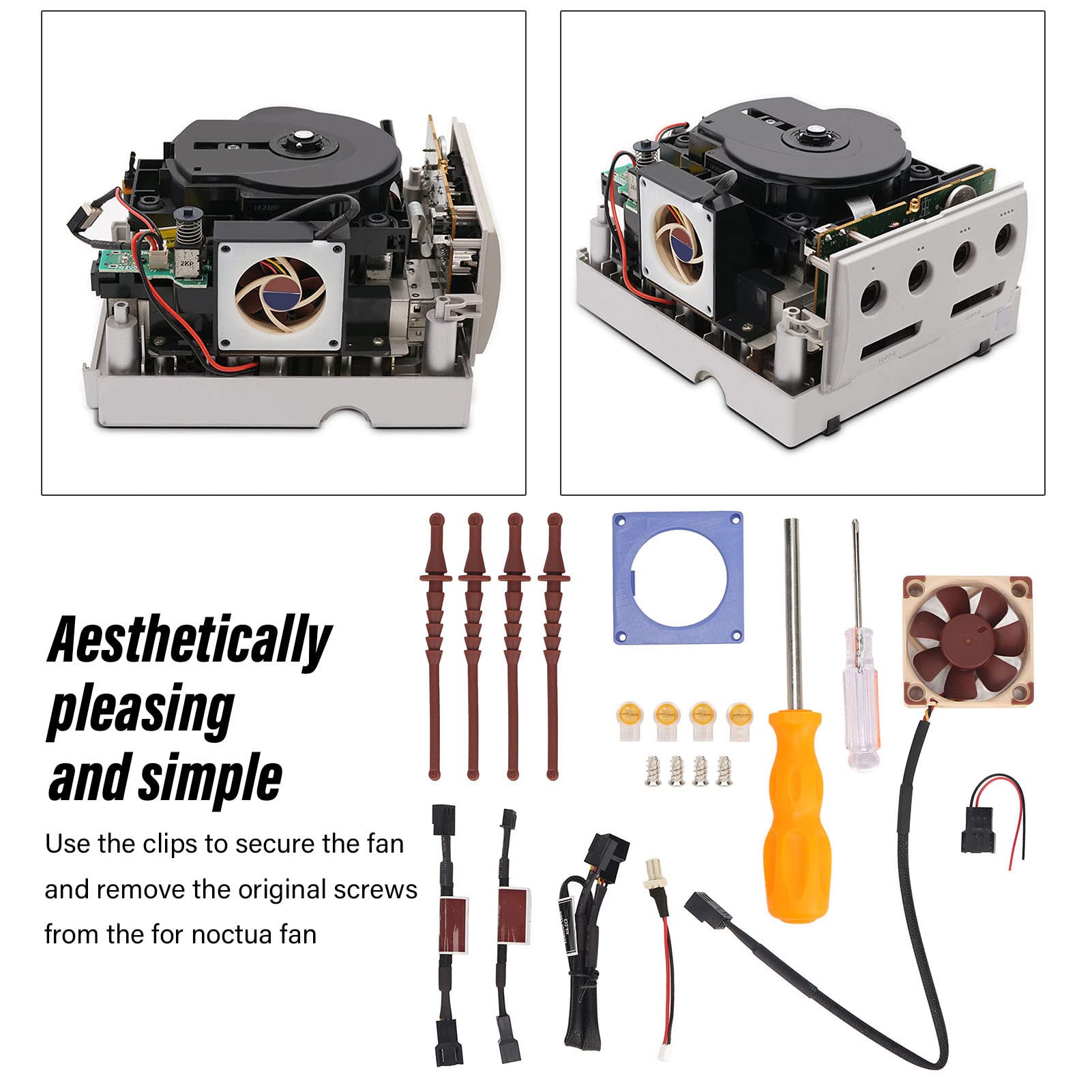 Mini Ventilador Kit de Montaje Impreso en 3D para Purple de Refrigeración Silencioso con Ventilador