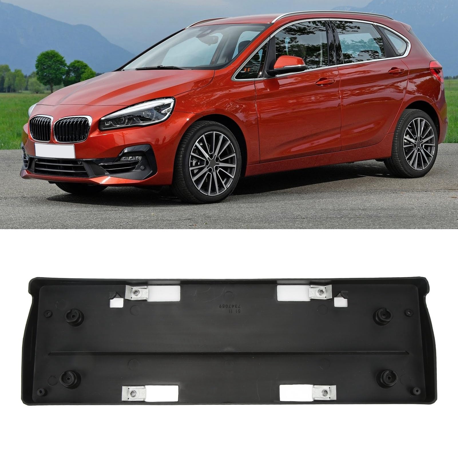 AUDI A6 C7 Poste De Plaque D'immatriculation Du Pare-Chocs Avant