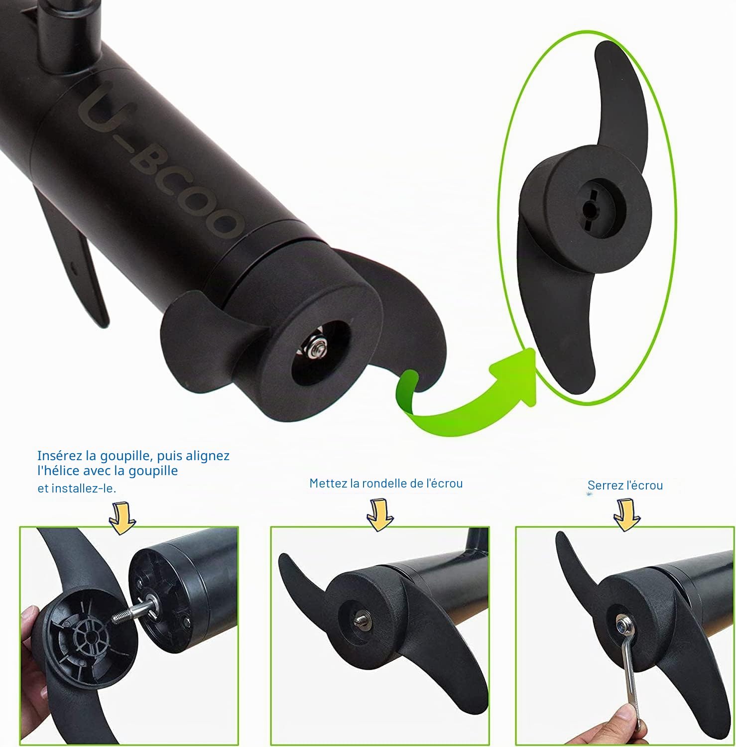 L-Series Moteur de pêche électrique à la traîne monté sur tableau arrière de 40 lb