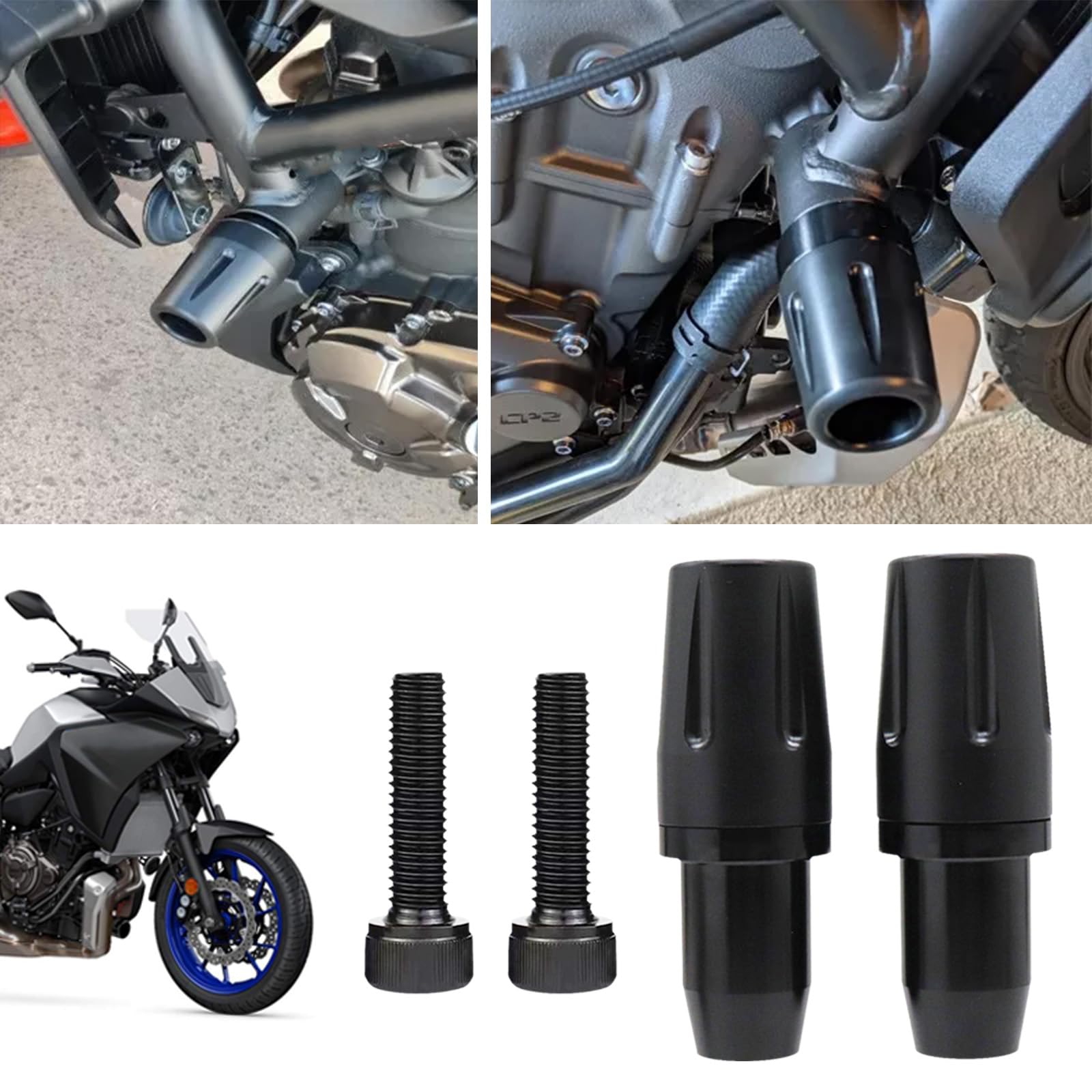 Telaio di Protezione Dagli Urti per Moto, Barra di Protezione Dagli Urti per Moto Paratelaio CNC Protezione Anticaduta per Yamaha MT-07 FZ07 MT07 Tracer mt 07 2014-2021 2022 2023 2024