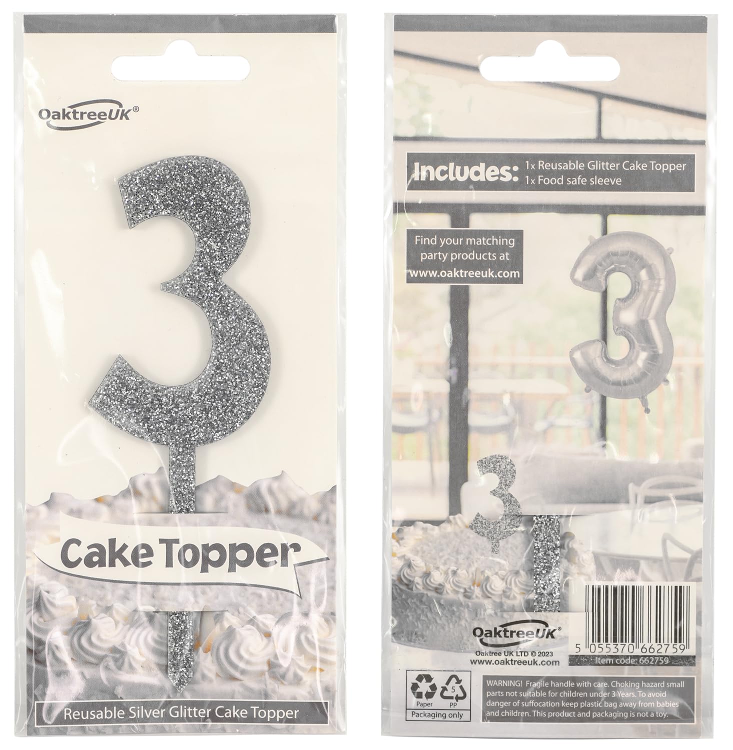 21. Geburtstag Kuchenaufsatz – Doppelseitig Glitzernd, Aus Acryl, 15,2x10,8 Cm (hergestellt In USA)