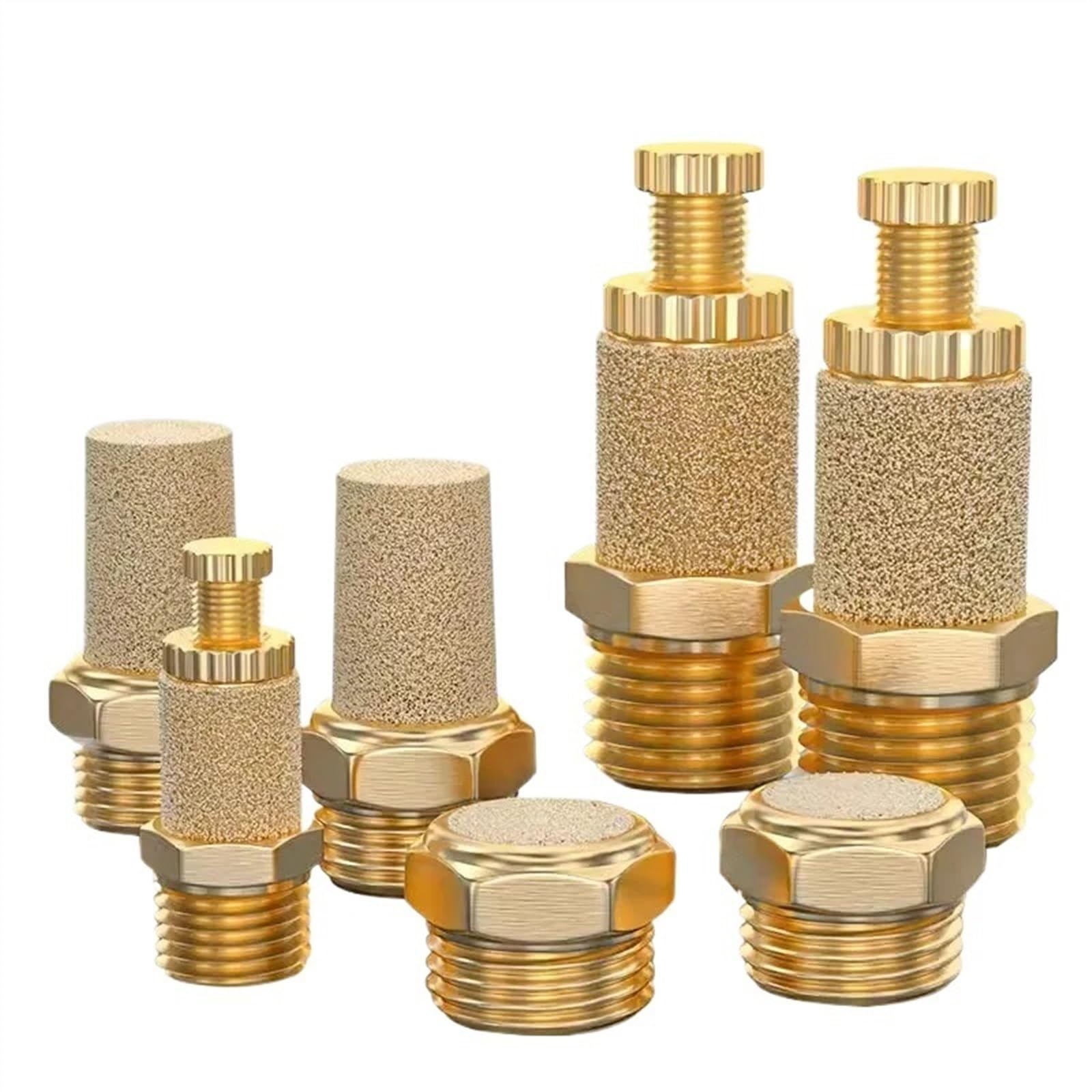 10pcs Pneumatic Exhaust Muffler Brass 1/8