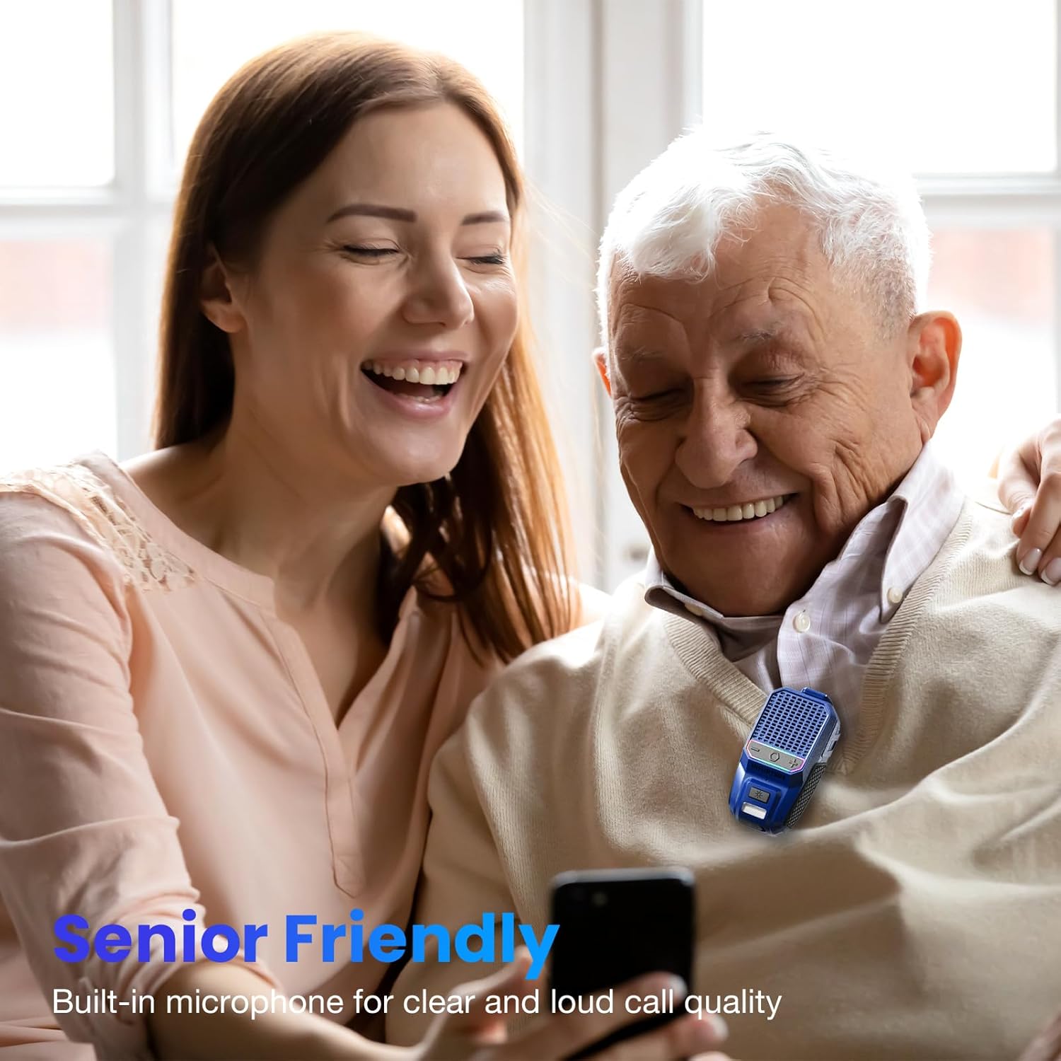 INFURTURE Clip on Speaker Wearable Bluetooth Speaker with RGB/Flashlight Shower Speake Built-in Noise Reduction Mic, Bathroom Speakers for Hands-Free Music/Calls-for Work/Riding/Outdoor, Ideal Gifts - Image 7